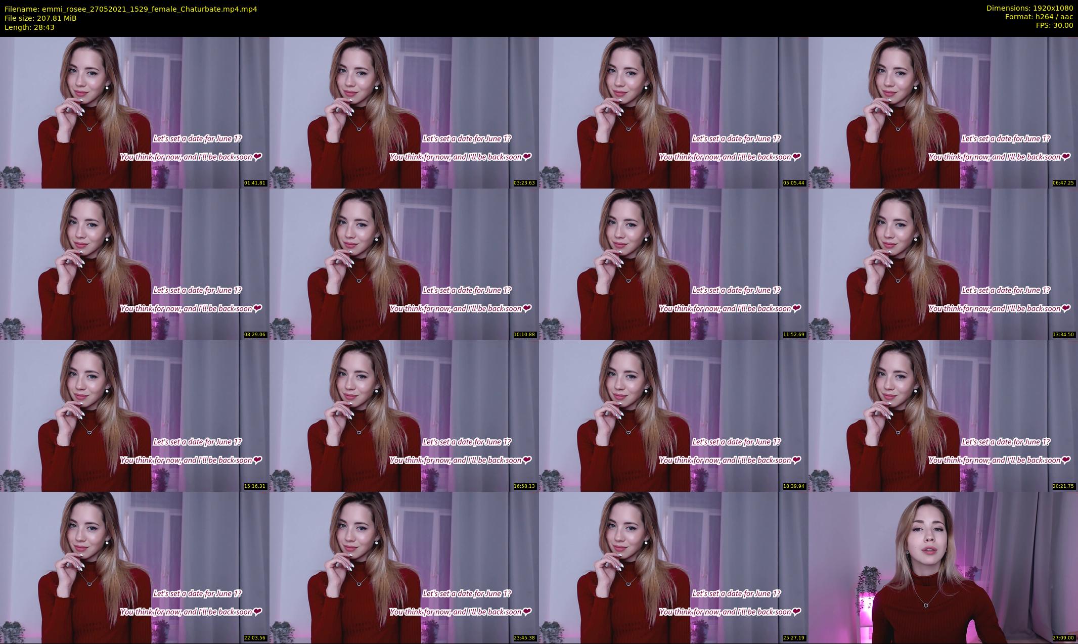 emmi_rosee — 29 minute Chaturbate female cam show recording, 1080p, May 27, 2021