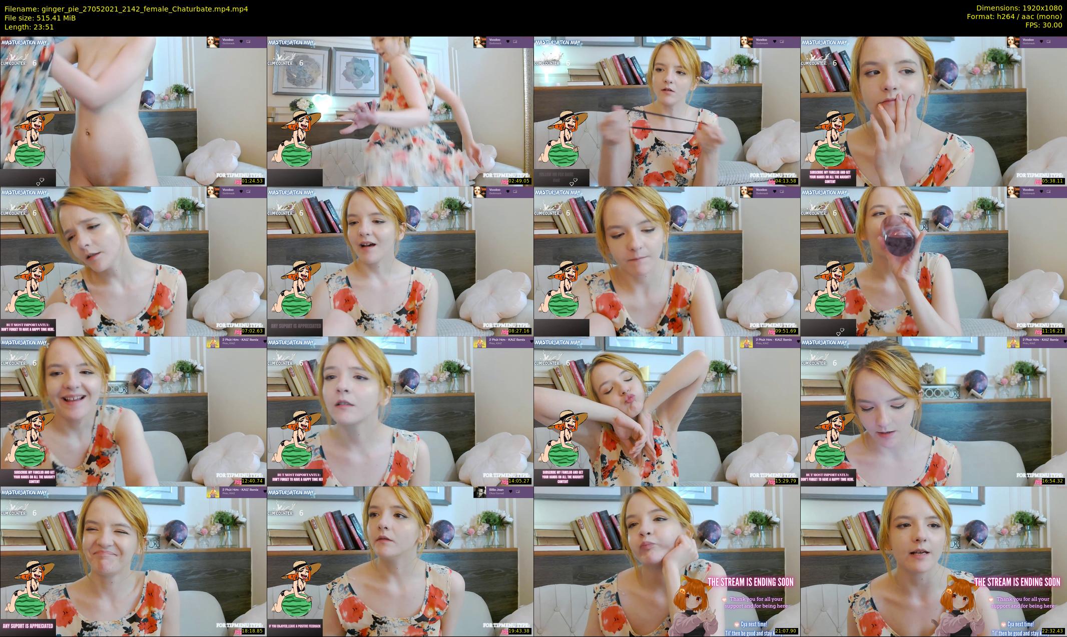 ginger_pie — 24 minute Chaturbate female cam show recording, 1080p, May 27, 2021