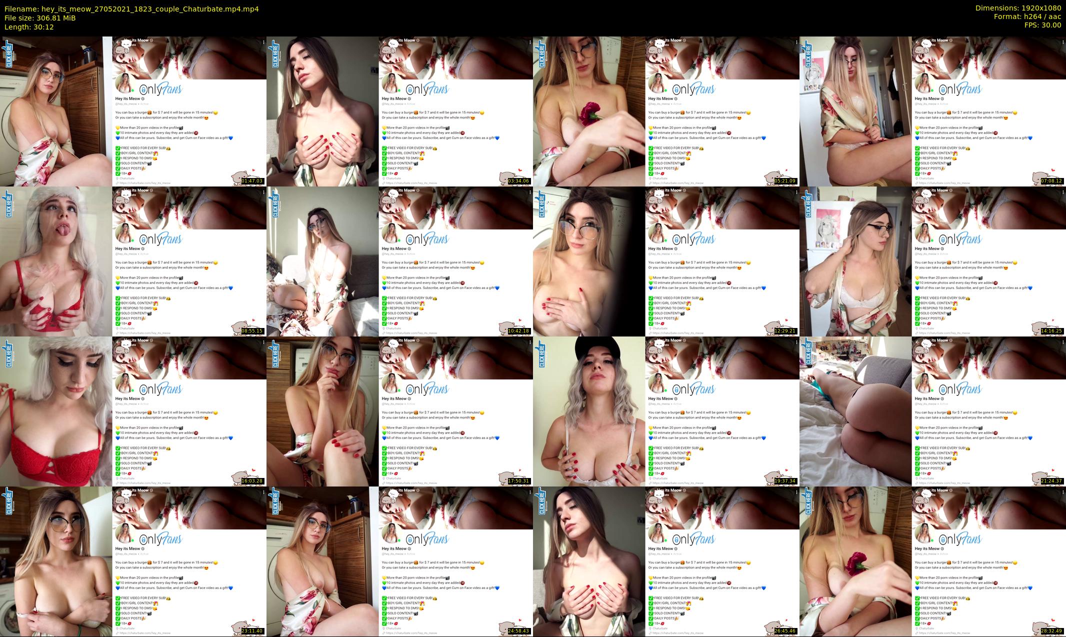 hey_its_meow — 31 minute Chaturbate couple cam show recording, 1080p, May 27, 2021