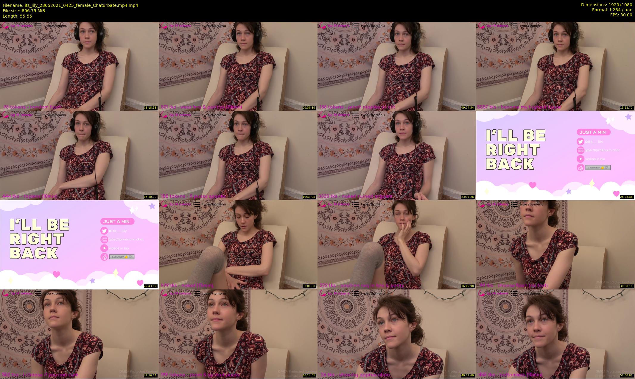 its_lily — 56 minute Chaturbate female cam show recording, 1080p, May 28, 2021