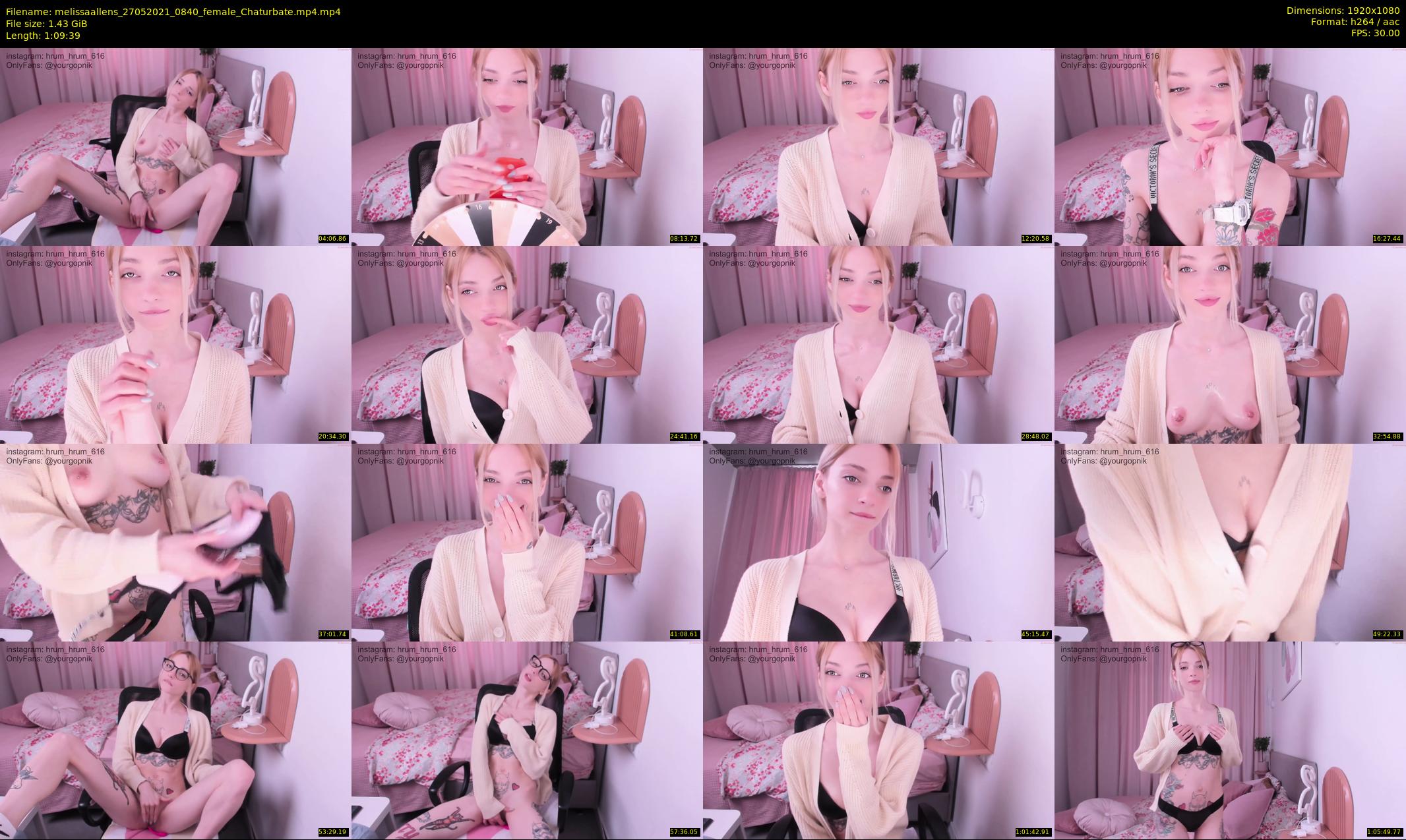 melissaallens — 70 minute Chaturbate female cam show recording, 1080p, May 27, 2021