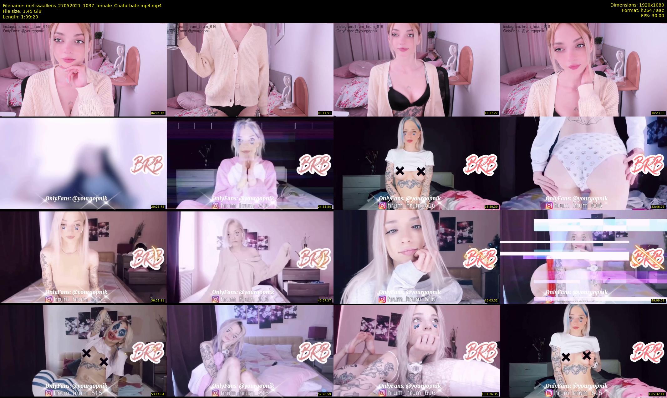 melissaallens — 70 minute Chaturbate female cam show recording, 1080p, May 27, 2021