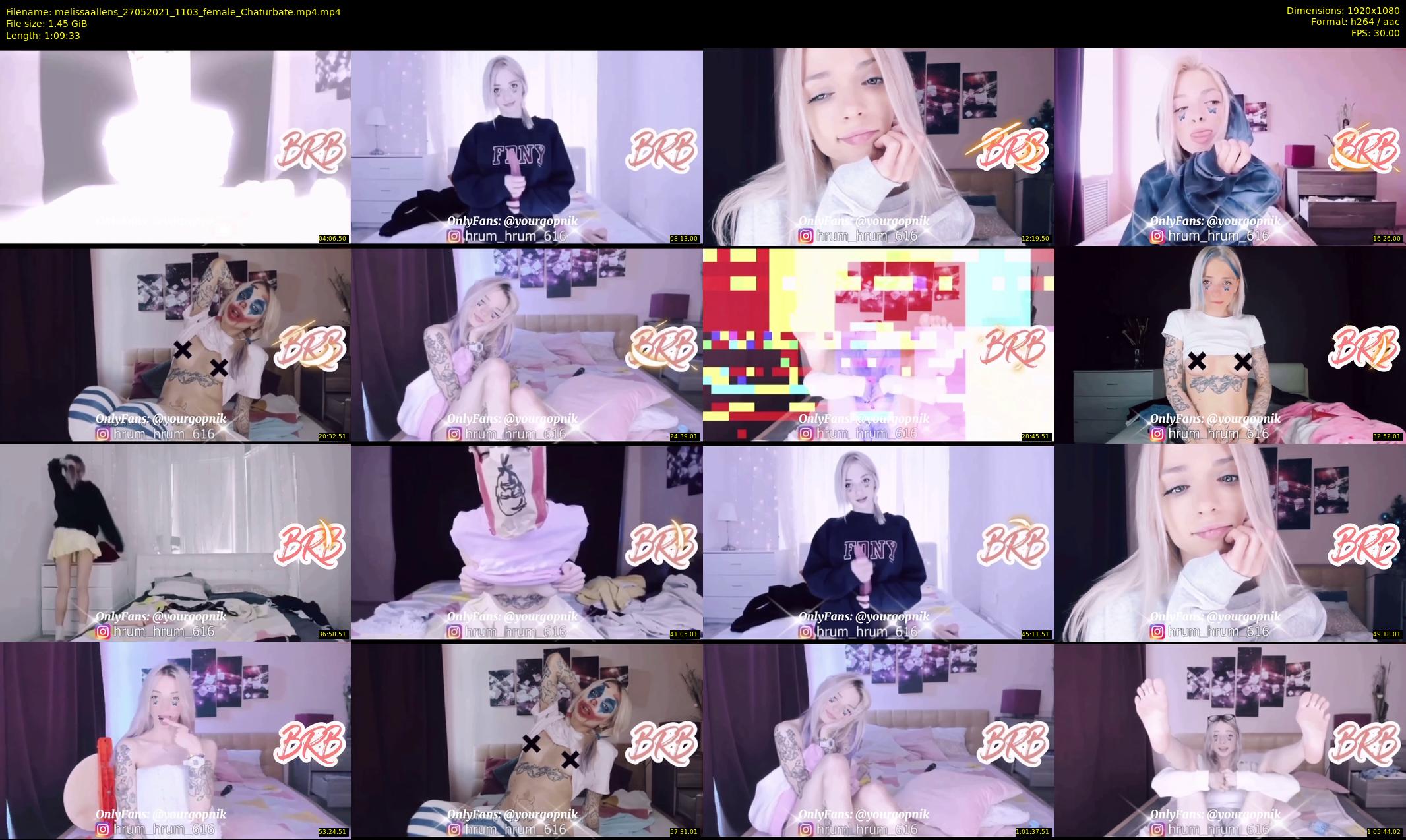 melissaallens — 70 minute Chaturbate female cam show recording, 1080p, May 27, 2021