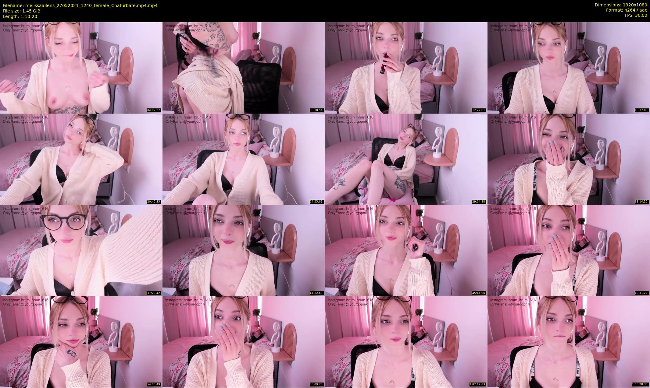 melissaallens — 71 minute Chaturbate female cam show recording, 1080p, May 27, 2021
