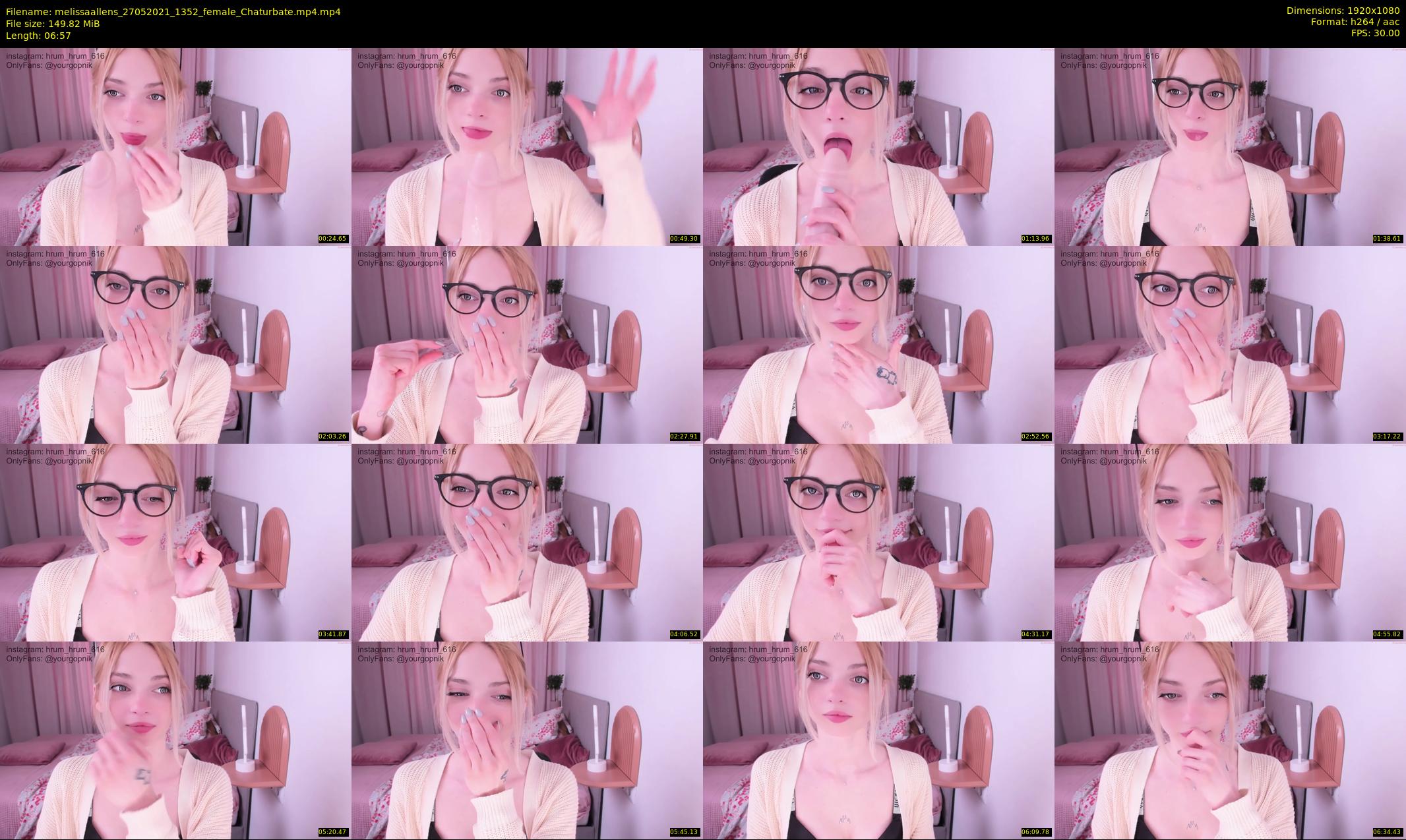 melissaallens — 7 minute Chaturbate female cam show recording, 1080p, May 27, 2021