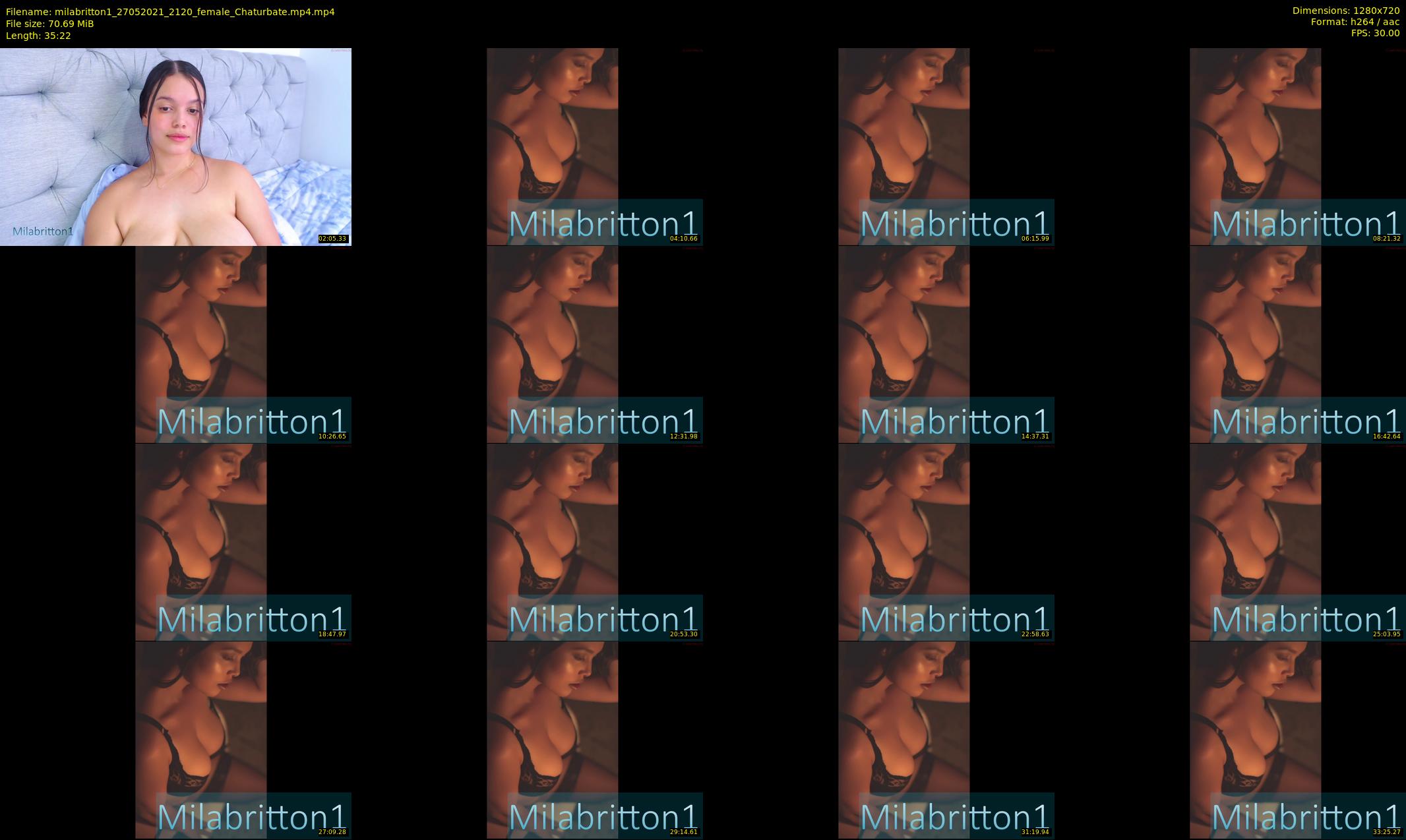 milabritton1 — 36 minute Chaturbate female cam show recording, 720p, May 27, 2021