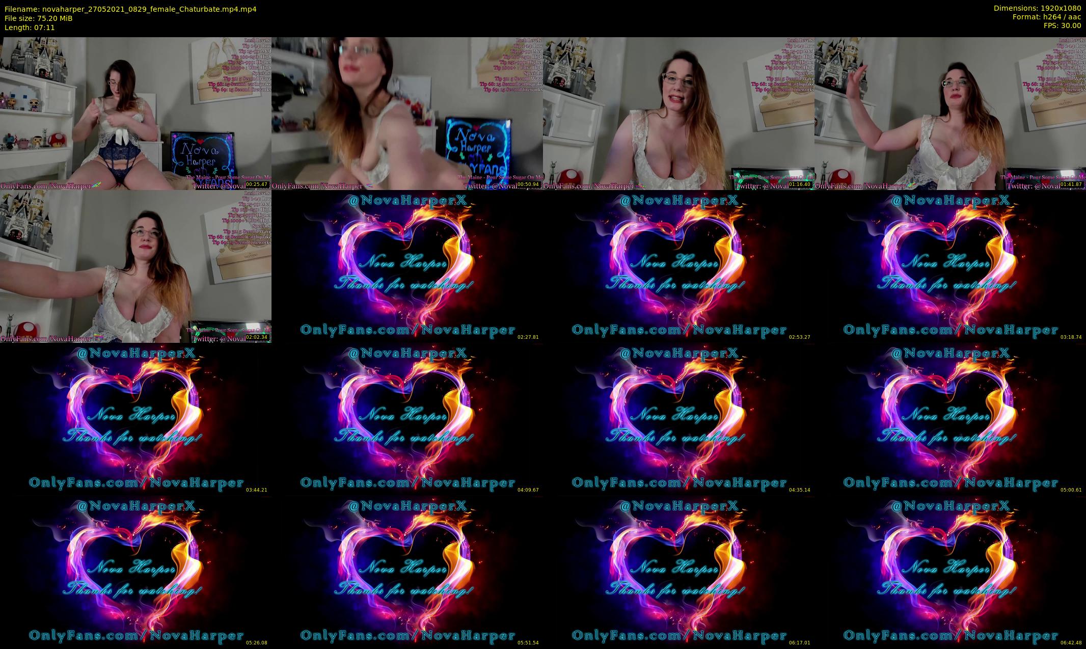 novaharper — 8 minute Chaturbate female cam show recording, 1080p, May 27, 2021