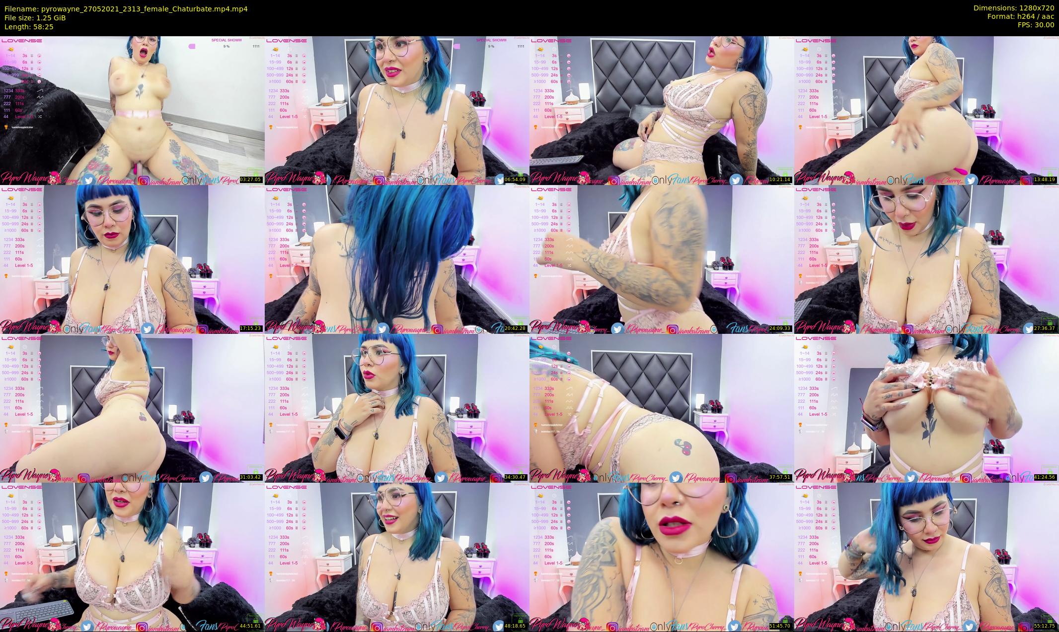 pyrowayne — 59 minute Chaturbate female cam show recording, 720p, May 27, 2021