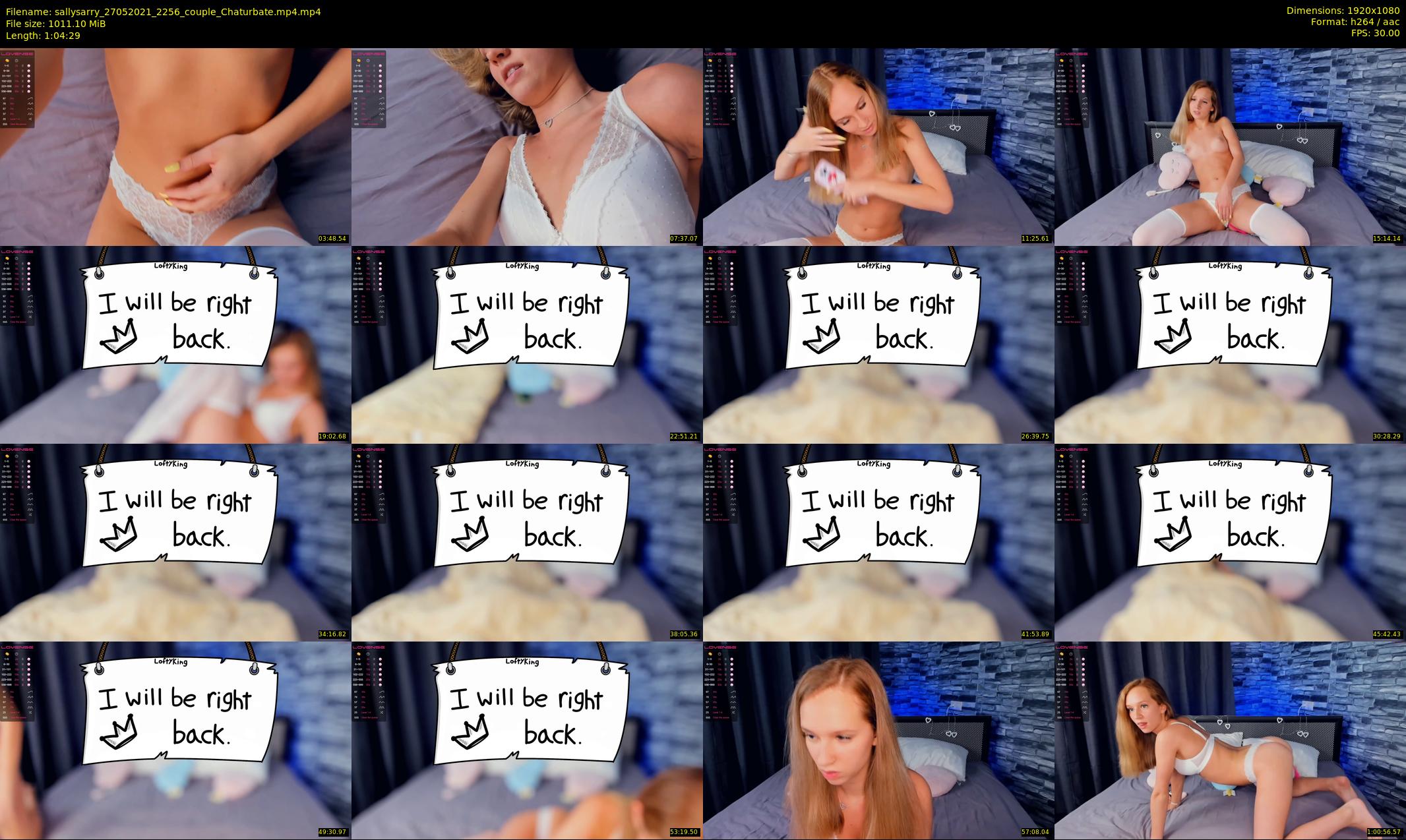 sallysarry — 65 minute Chaturbate couple cam show recording, 1080p, May 27, 2021