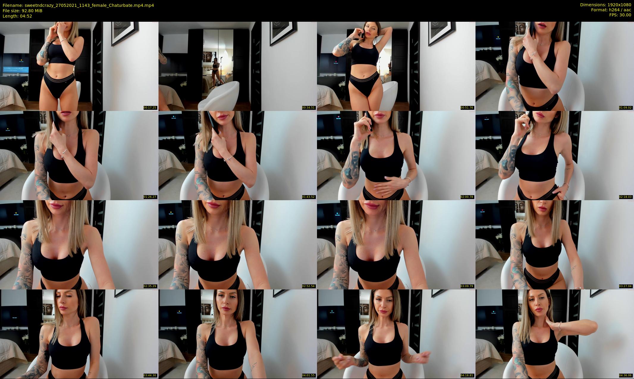 sweetndcrazy — 5 minute Chaturbate female cam show recording, 1080p, May 27, 2021