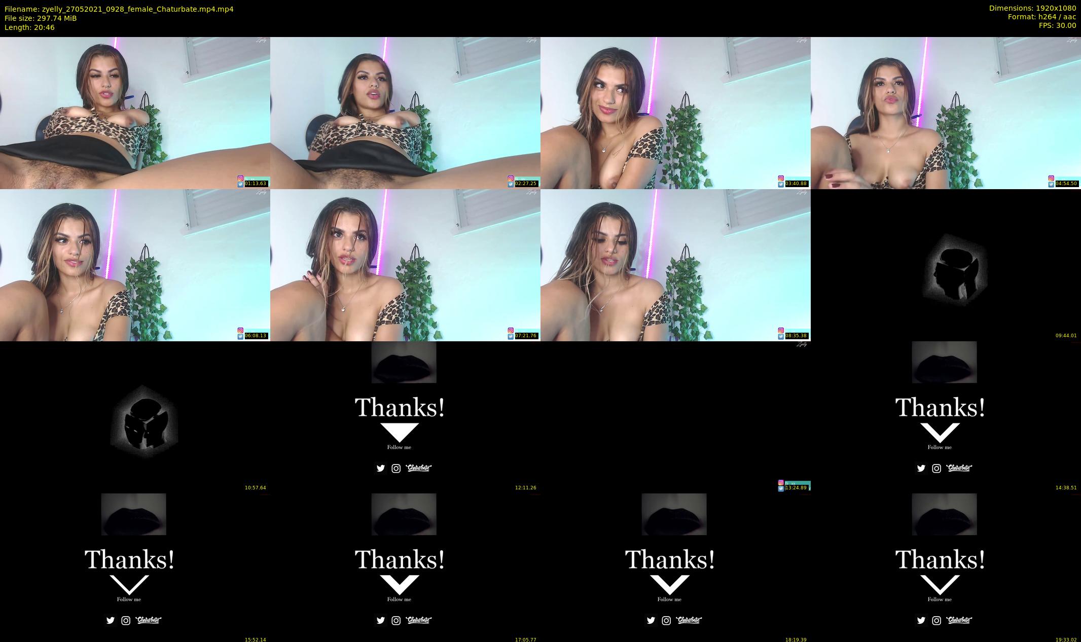 zyelly — 21 minute Chaturbate female cam show recording, 1080p, May 27, 2021