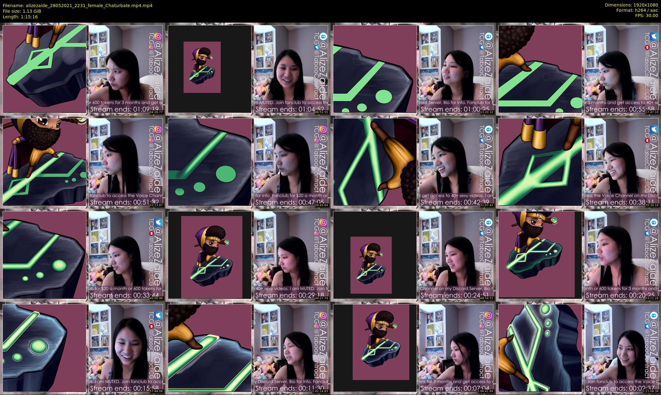 alizezaide — 76 minute Chaturbate female cam show recording, 1080p, May 28, 2021