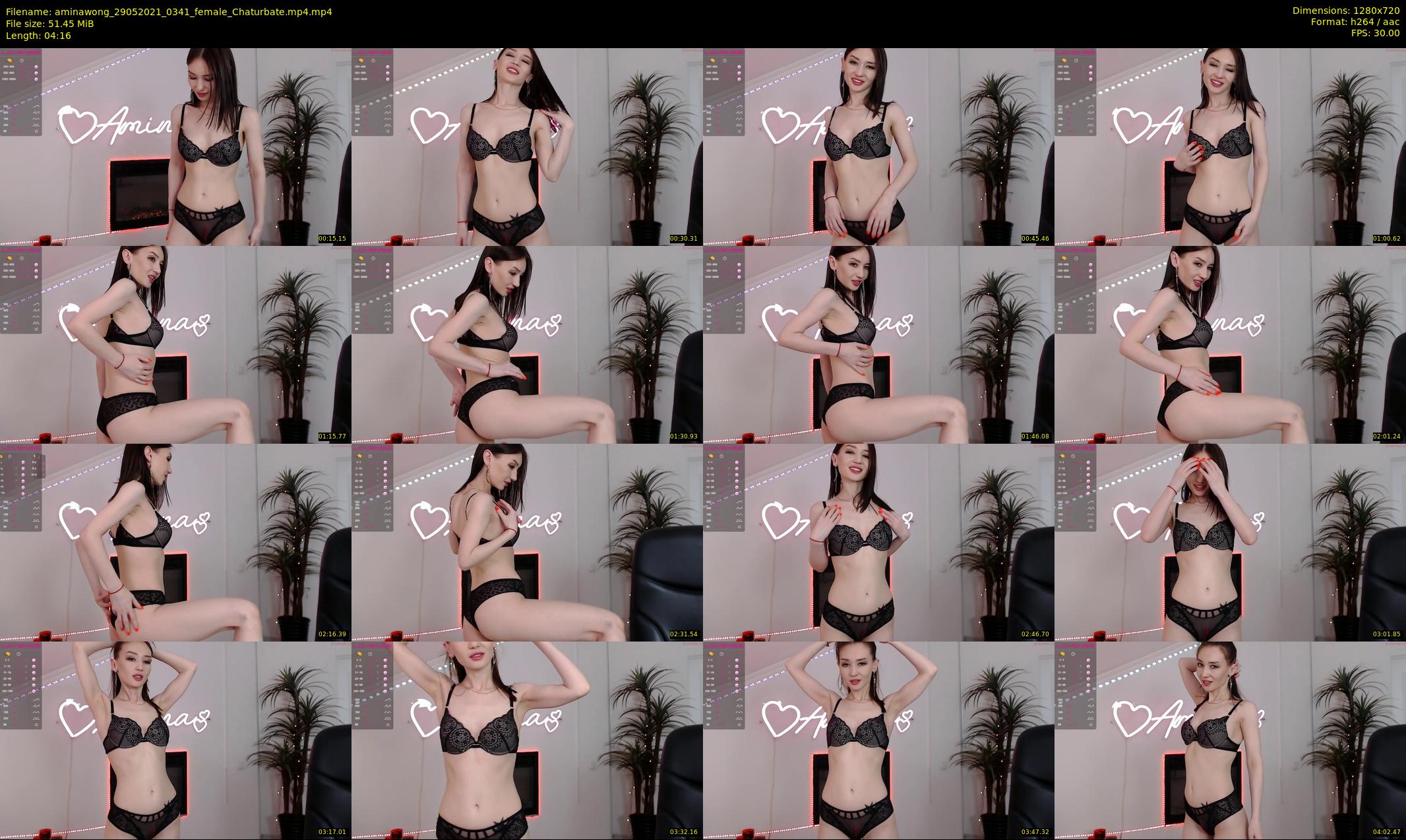 aminawong — 5 minute Chaturbate female cam show recording, 720p, May 29, 2021