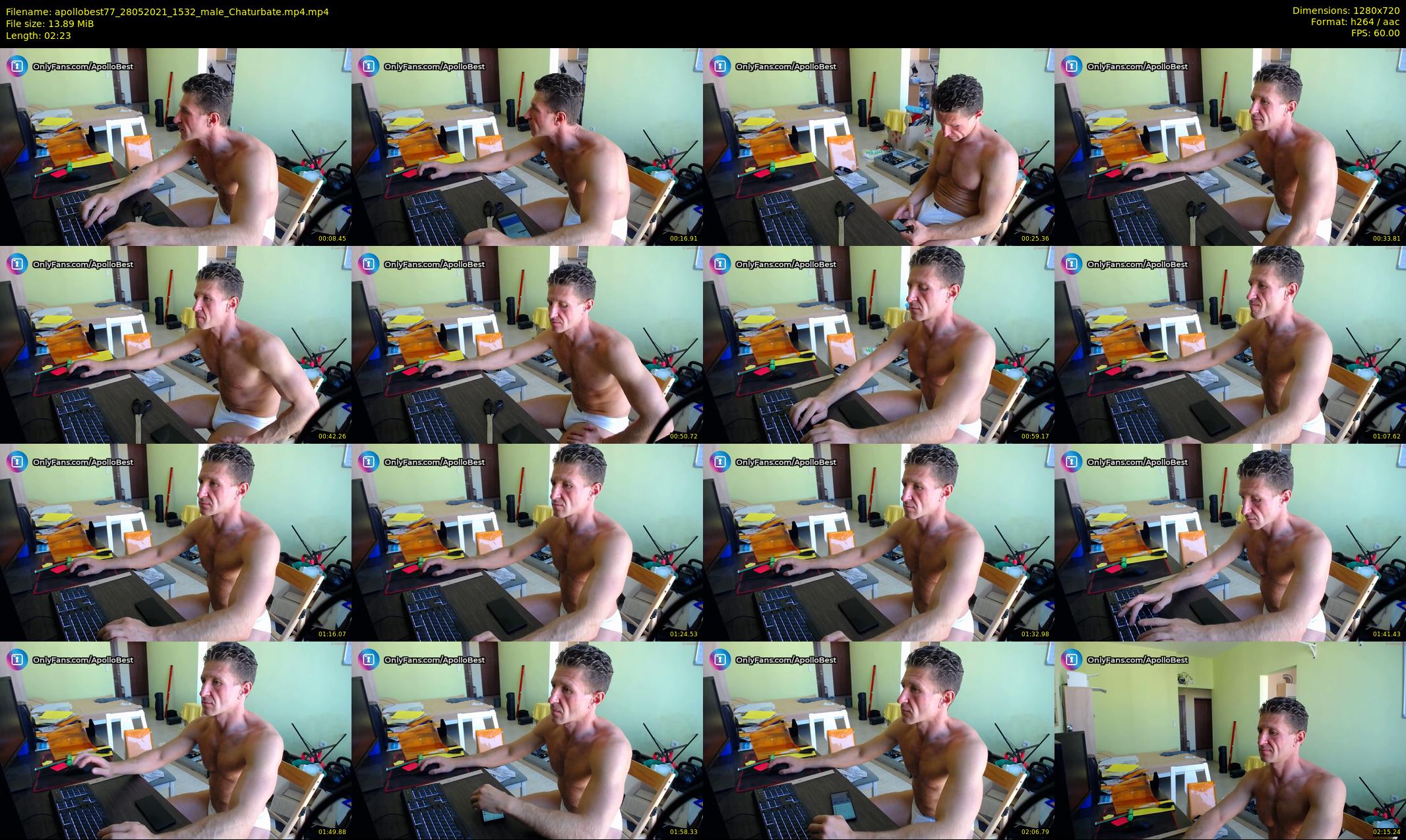 apollobest77 — 3 minute Chaturbate male cam show recording, 720p, May 28, 2021