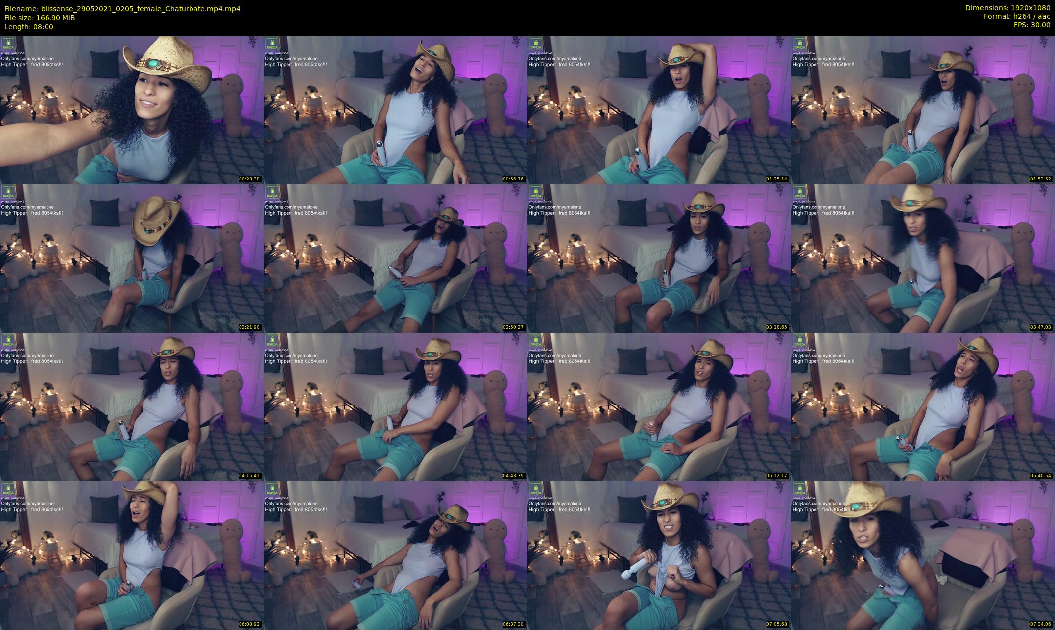 blissense — 8 minute Chaturbate female cam show recording, 1080p, May 29, 2021