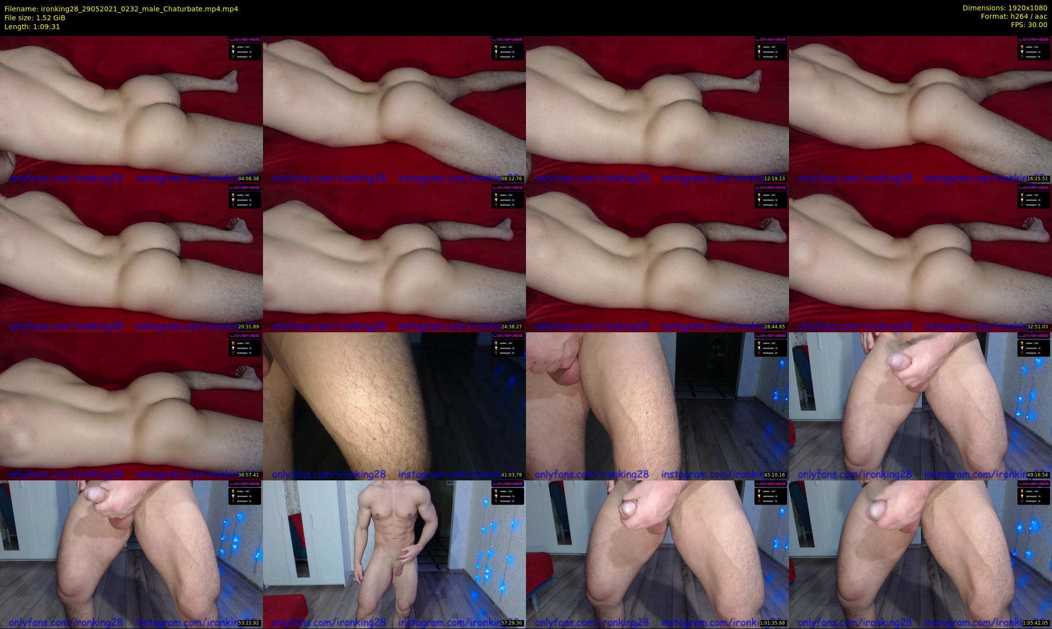 ironking28 — 70 minute Chaturbate male cam show recording, 1080p, May 29, 2021