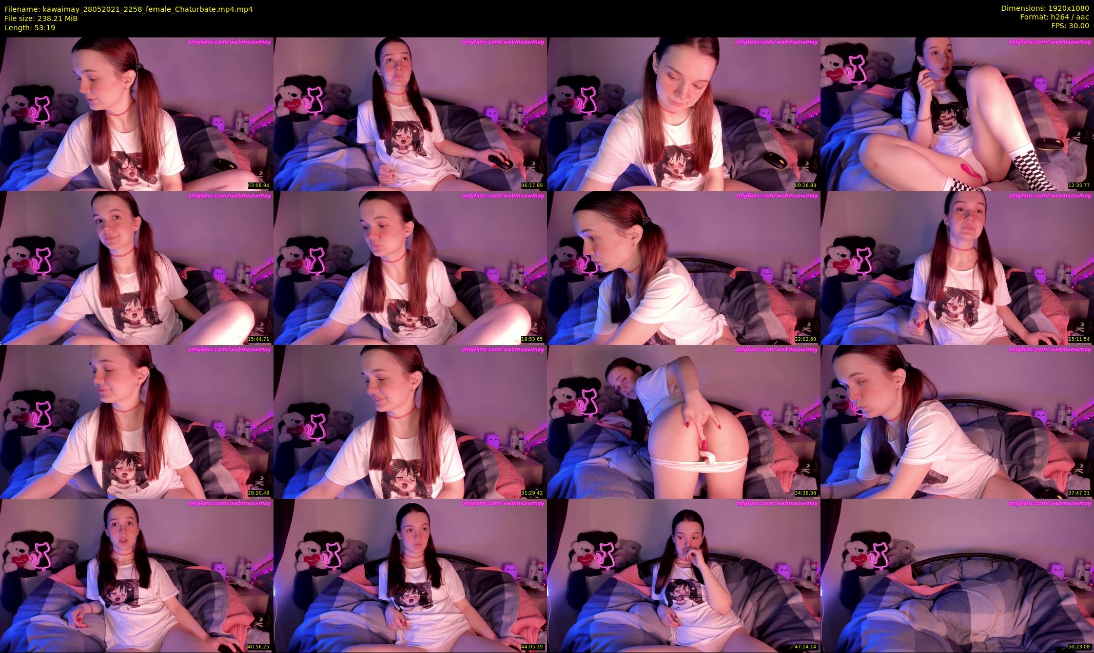 kawaimay — 54 minute Chaturbate female cam show recording, 1080p, May 28, 2021