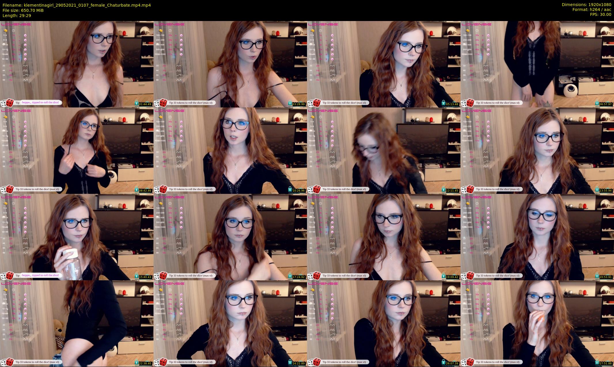 klementinagirl — 30 minute Chaturbate female cam show recording, 1080p, May 29, 2021