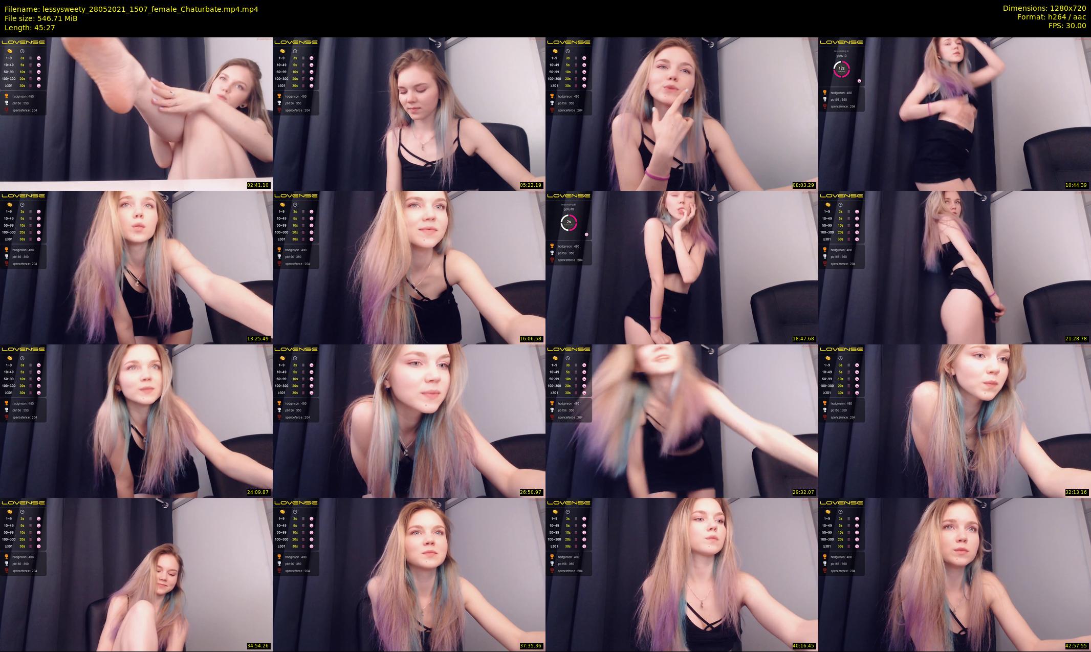 lessysweety — 46 minute Chaturbate female cam show recording, 720p, May 28, 2021