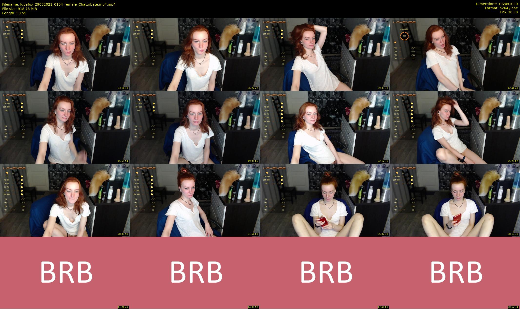 lubafox — 54 minute Chaturbate female cam show recording, 1080p, May 29, 2021