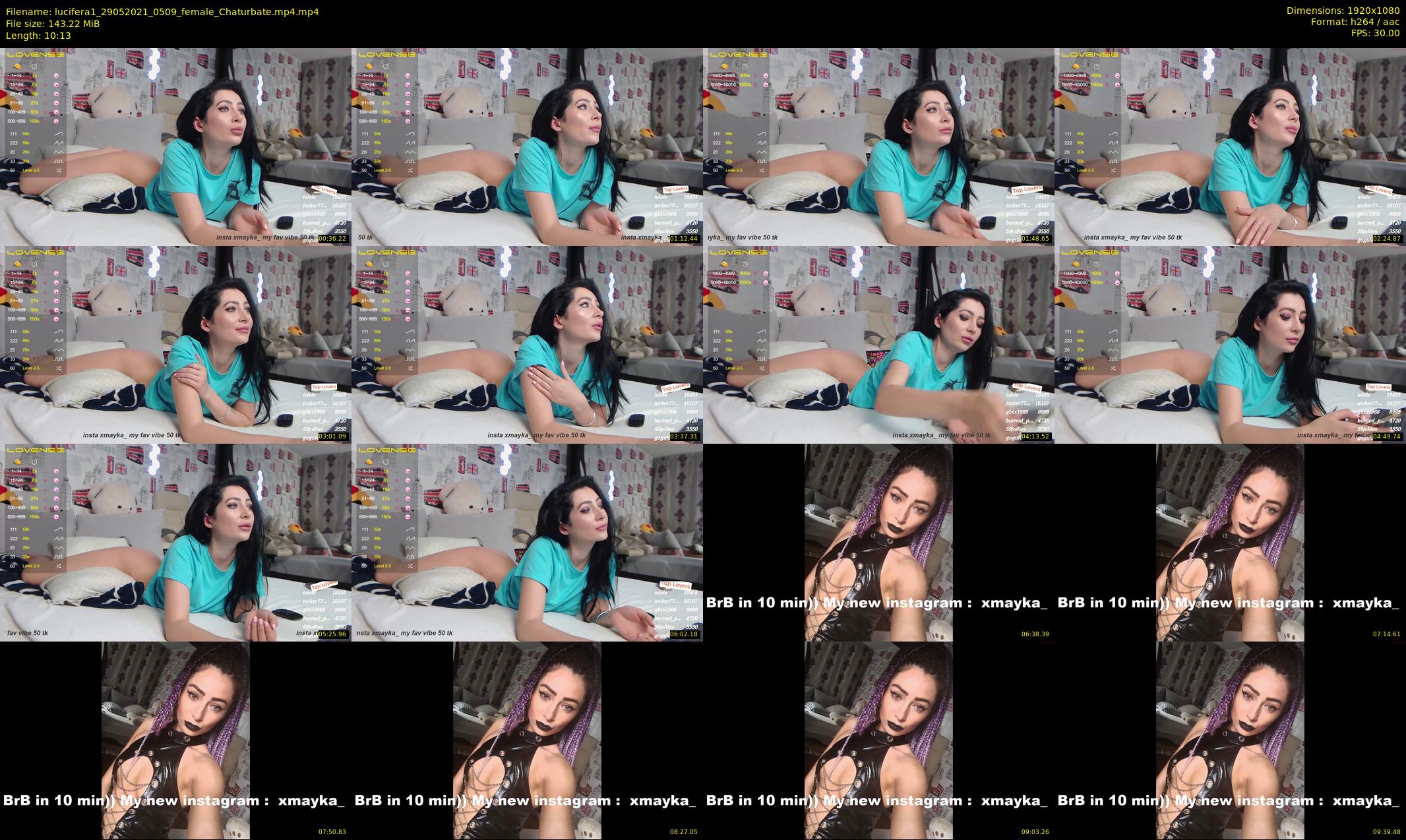 lucifera1 — 11 minute Chaturbate female cam show recording, 1080p, May 29, 2021