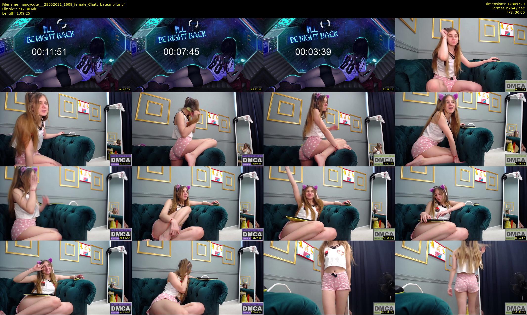 nancycute__ — 70 minute Chaturbate female cam show recording, 720p, May 28, 2021