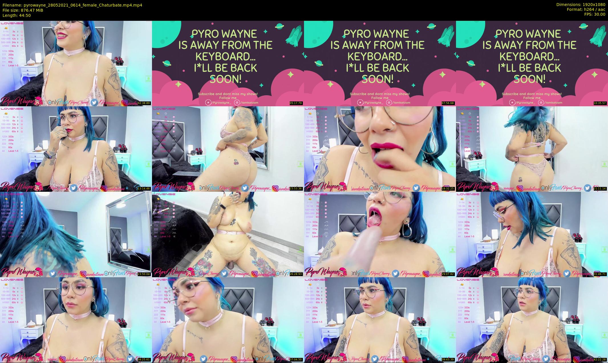 pyrowayne — 45 minute Chaturbate female cam show recording, 1080p, May 28, 2021