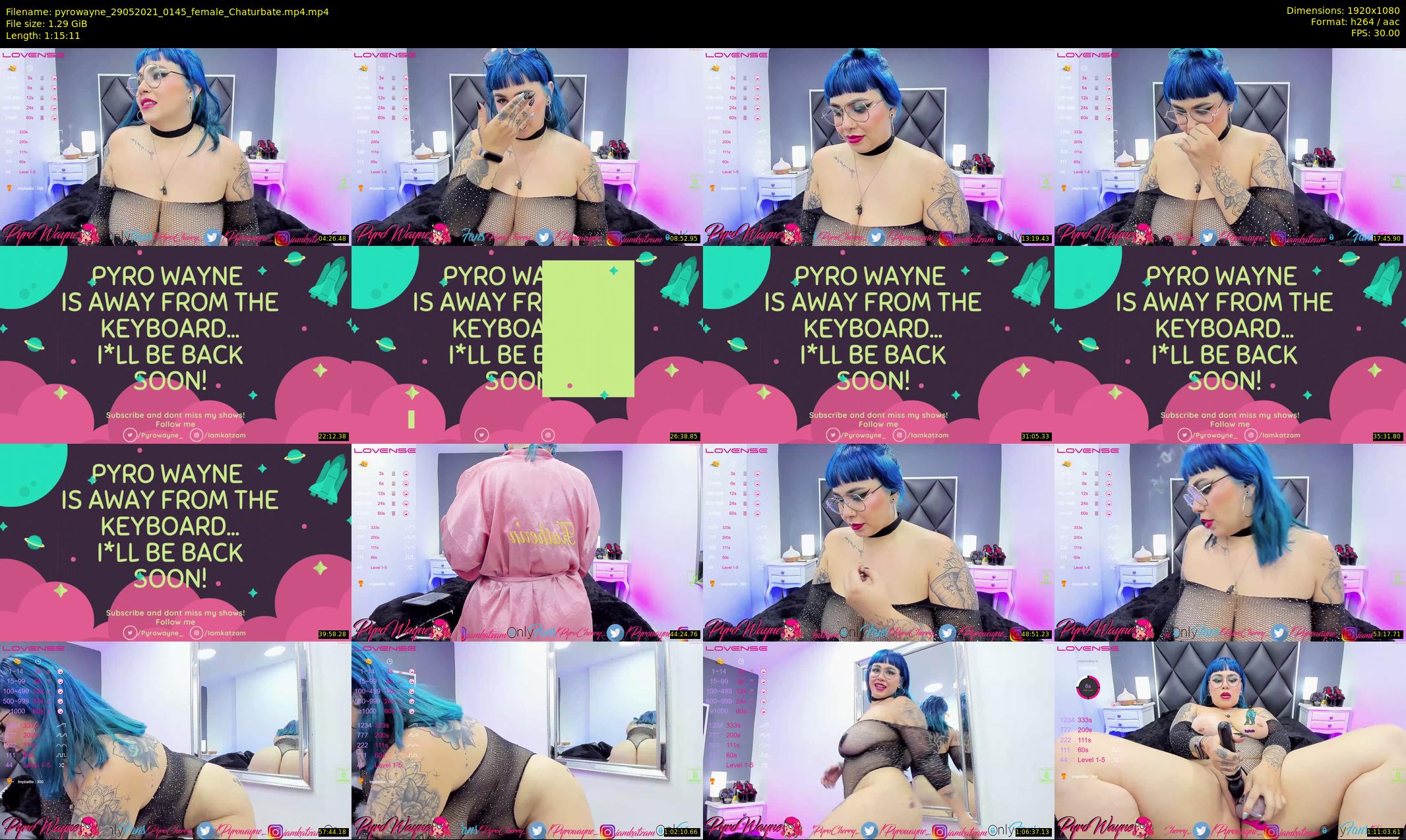 pyrowayne — 76 minute Chaturbate female cam show recording, 1080p, May 29, 2021