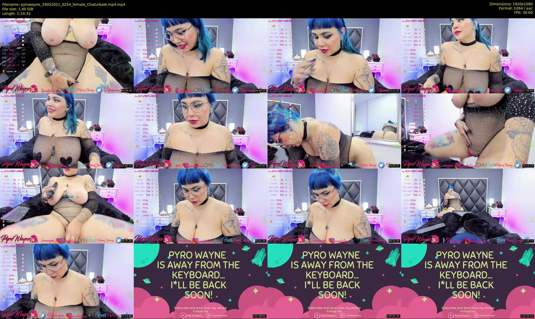 pyrowayne — 75 minute Chaturbate female cam show recording, 1080p, May 29, 2021
