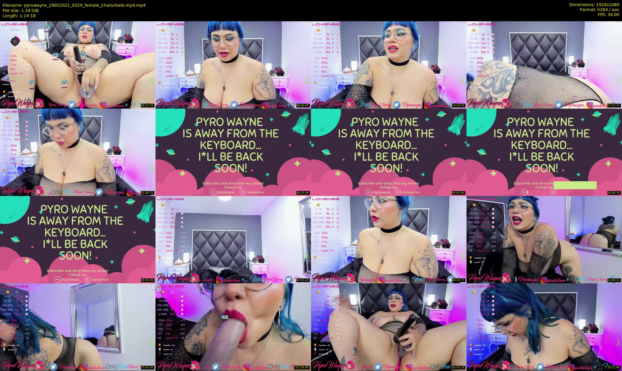 pyrowayne — 75 minute Chaturbate female cam show recording, 1080p, May 29, 2021