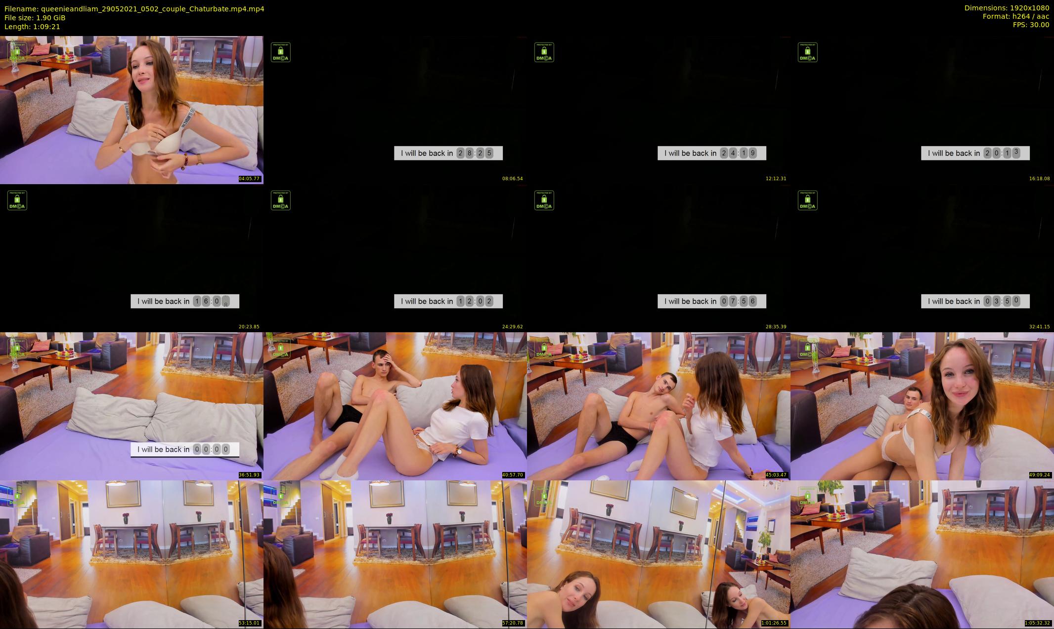 queenieandliam — 70 minute Chaturbate couple cam show recording, 1080p, May 29, 2021