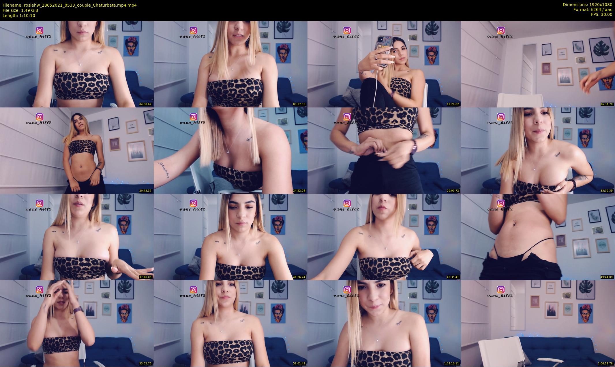 rosiehw — 71 minute Chaturbate couple cam show recording, 1080p, May 28, 2021