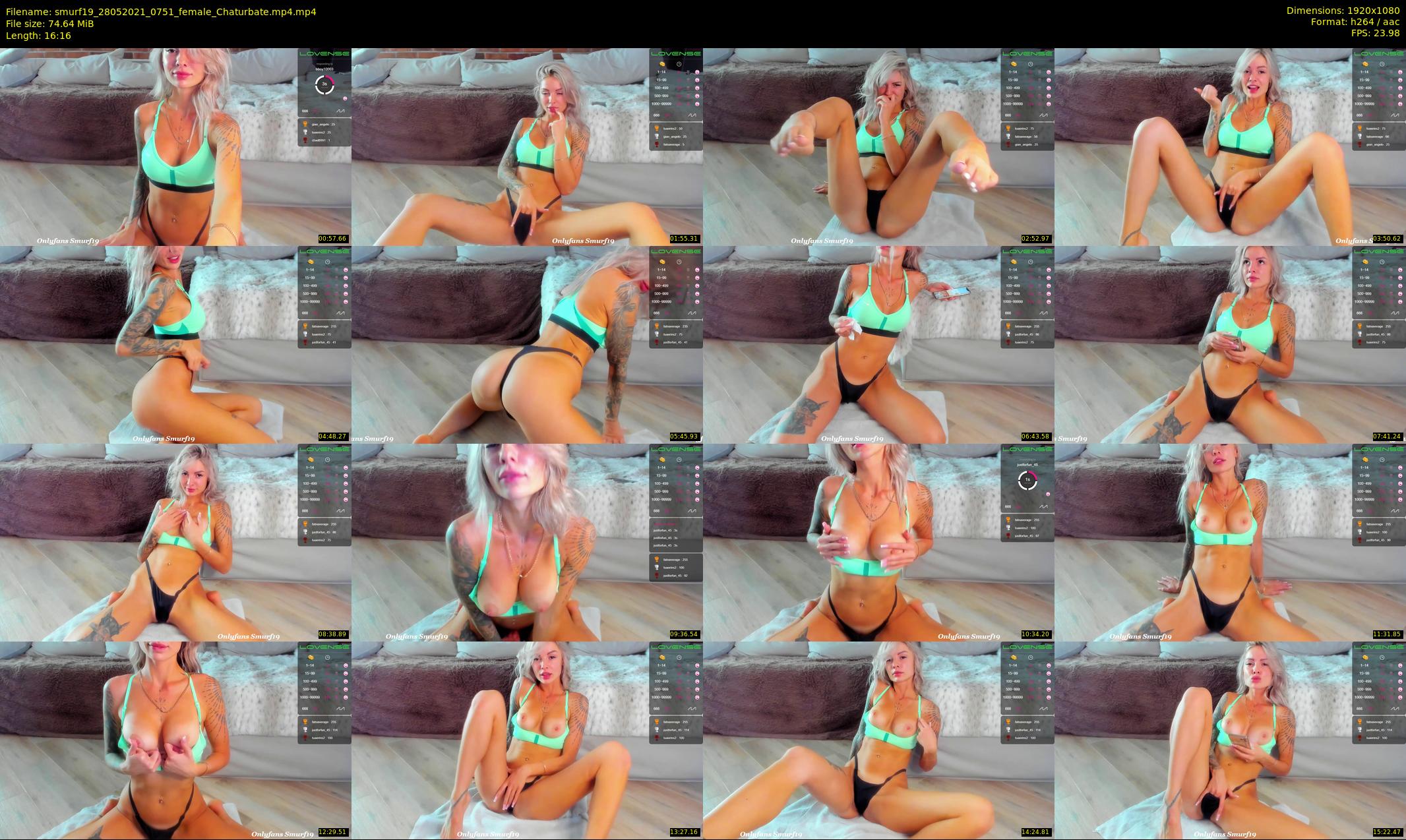 smurf19 — 17 minute Chaturbate female cam show recording, 1080p, May 28, 2021