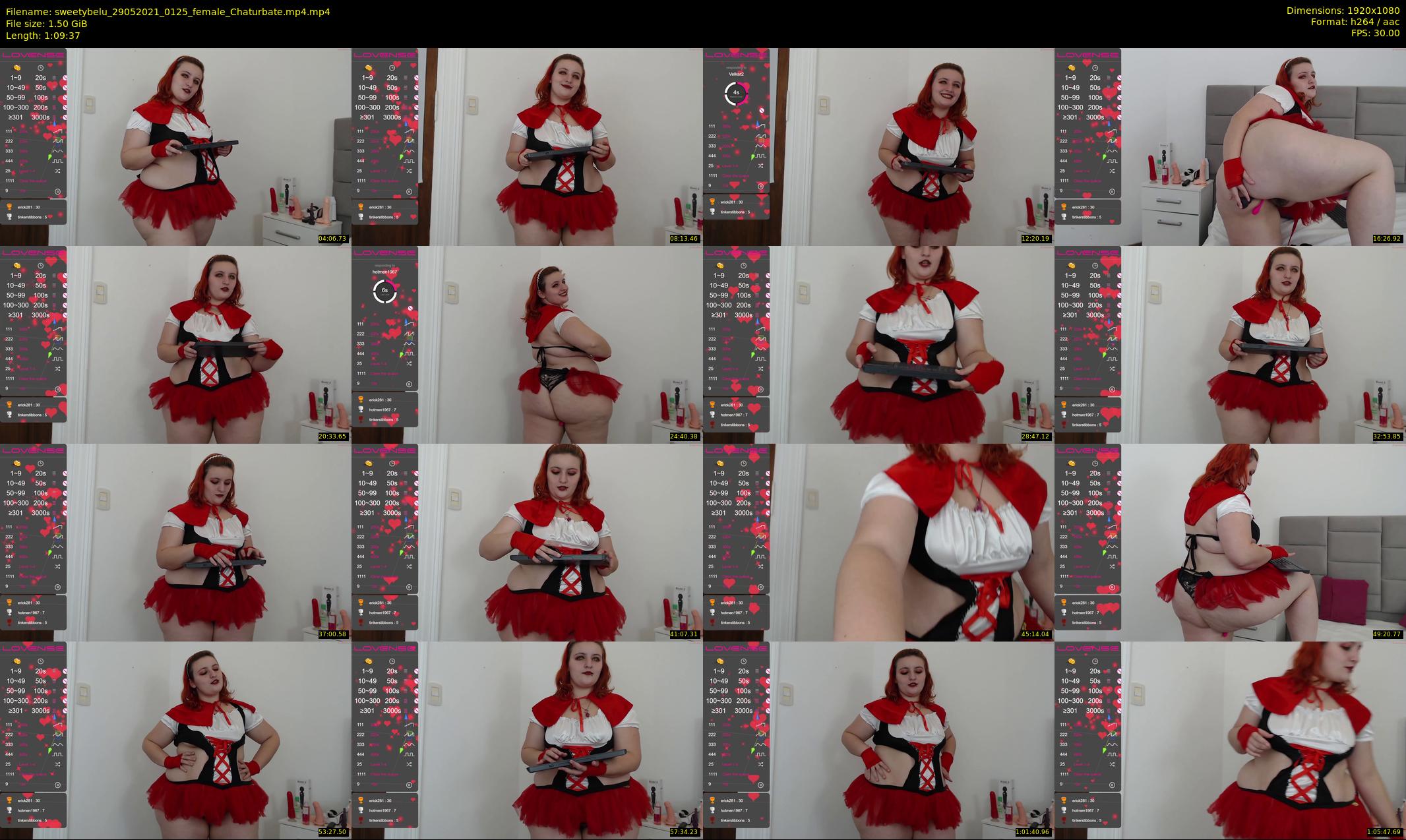 sweetybelu — 70 minute Chaturbate female cam show recording, 1080p, May 29, 2021