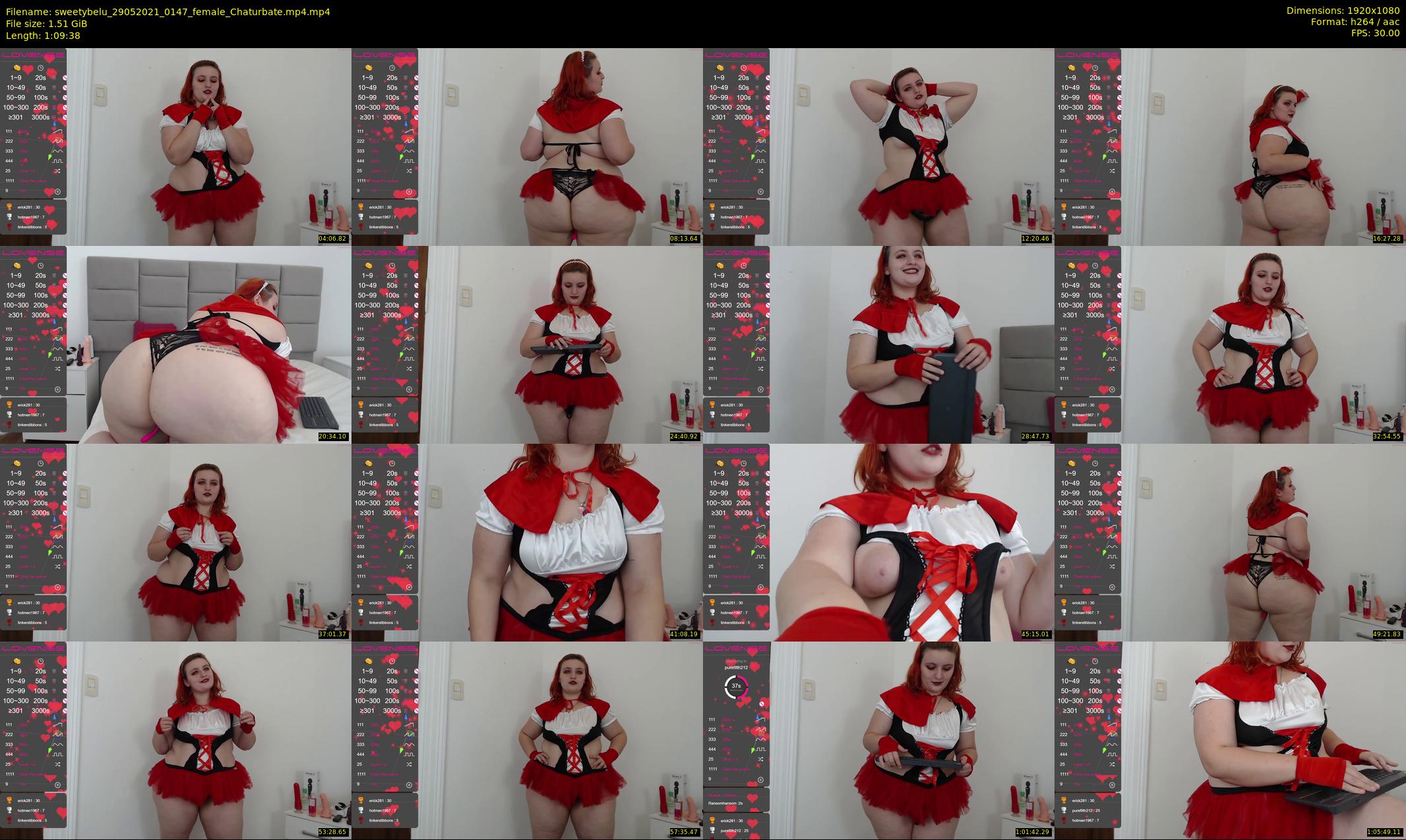 sweetybelu — 70 minute Chaturbate female cam show recording, 1080p, May 29, 2021