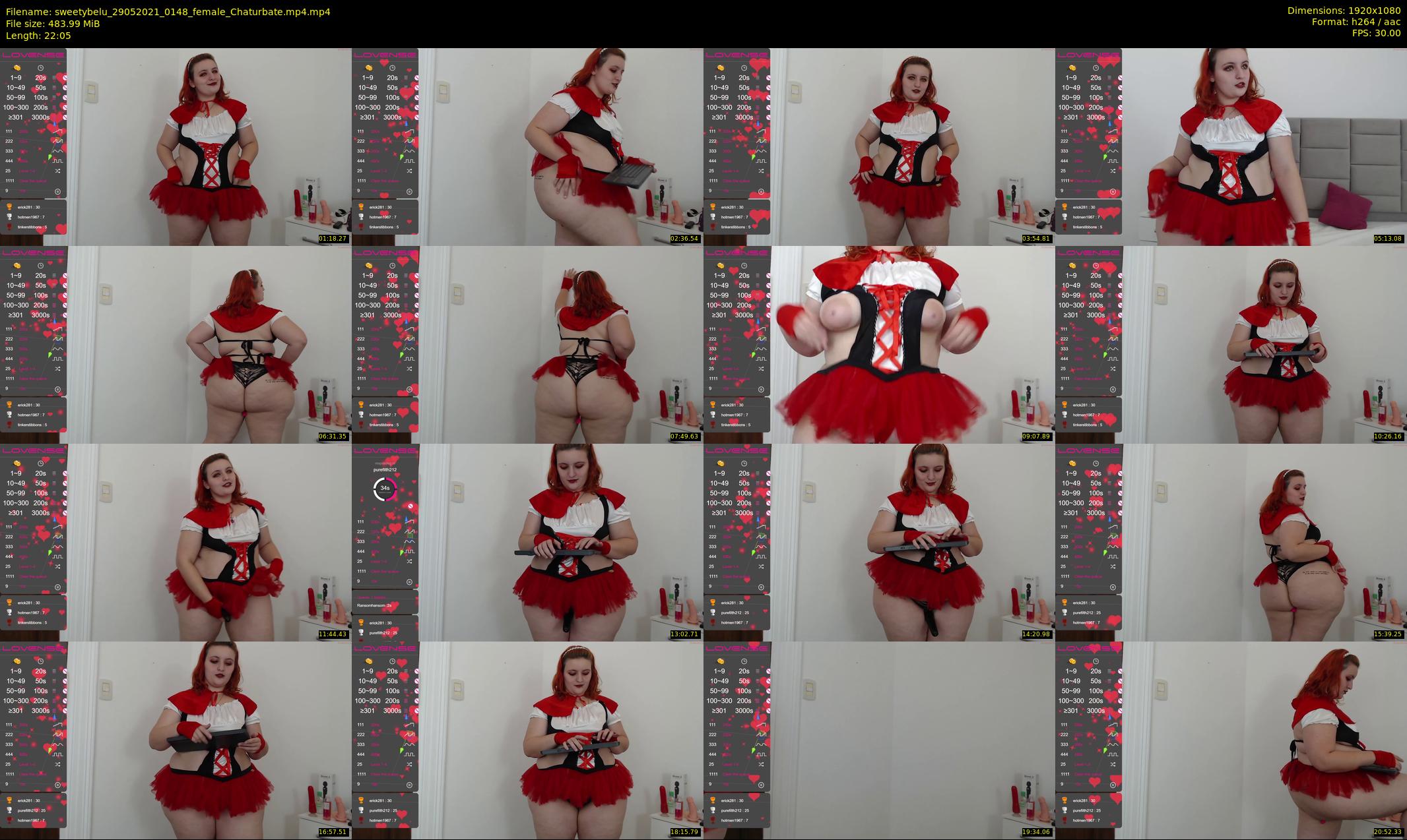 sweetybelu — 23 minute Chaturbate female cam show recording, 1080p, May 29, 2021
