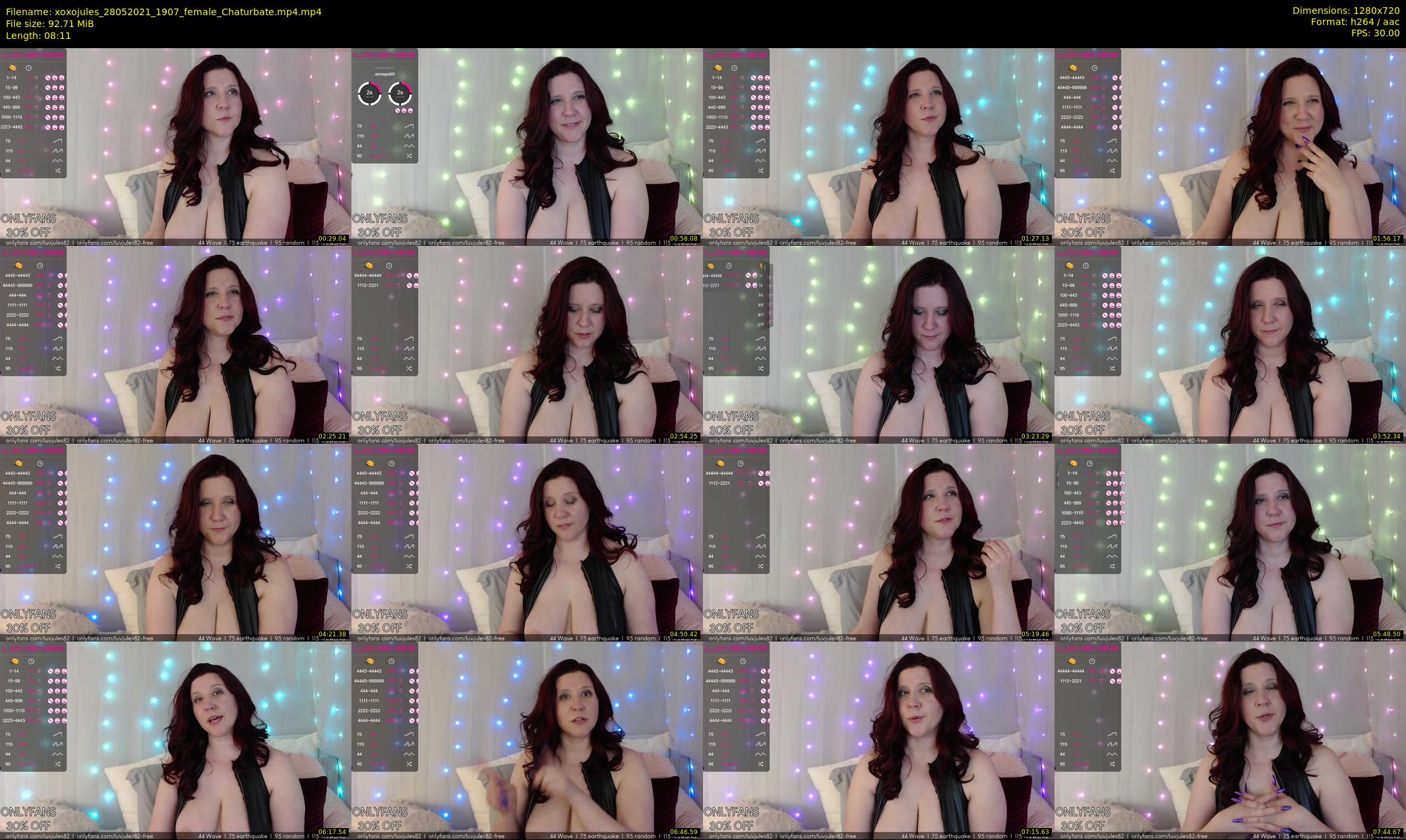 xoxojules — 9 minute Chaturbate female cam show recording, 720p, May 28, 2021