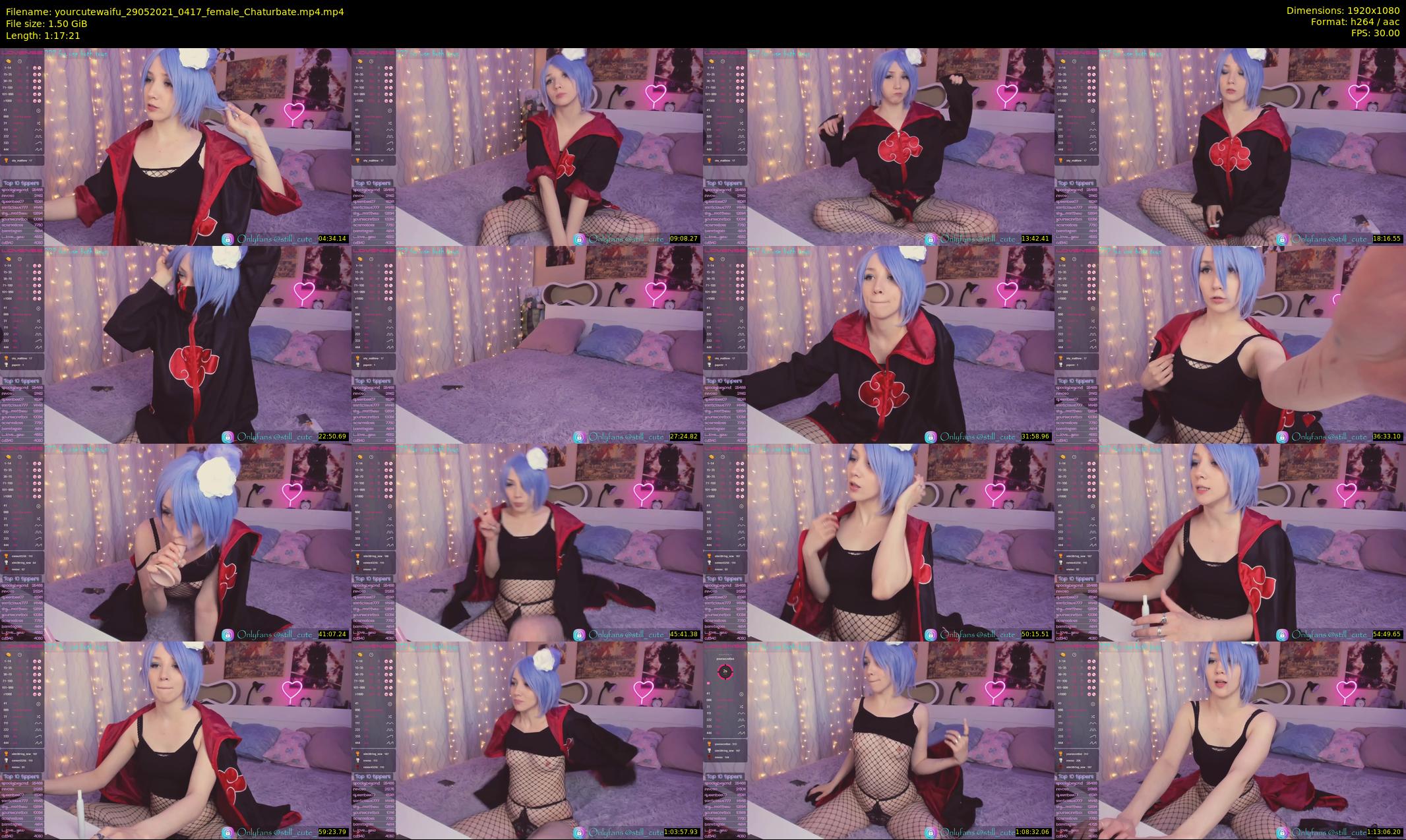 yourcutewaifu — 78 minute Chaturbate female cam show recording, 1080p, May 29, 2021