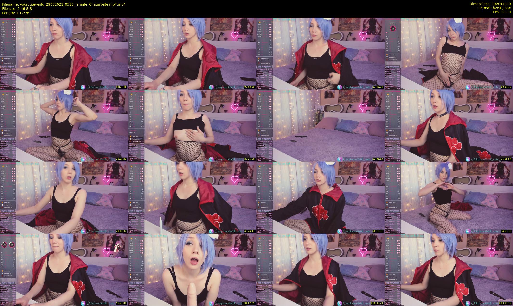 yourcutewaifu — 78 minute Chaturbate female cam show recording, 1080p, May 29, 2021