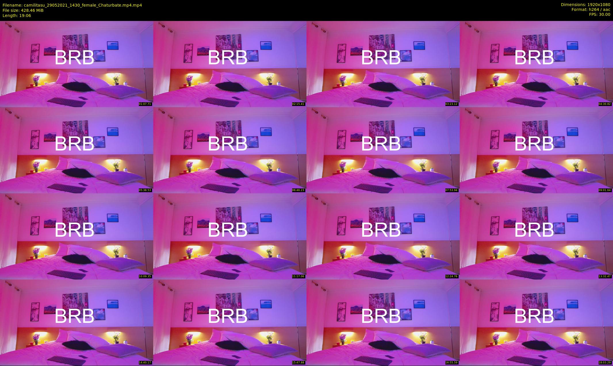 camilitasu — 20 minute Chaturbate female cam show recording, 1080p, May 29, 2021