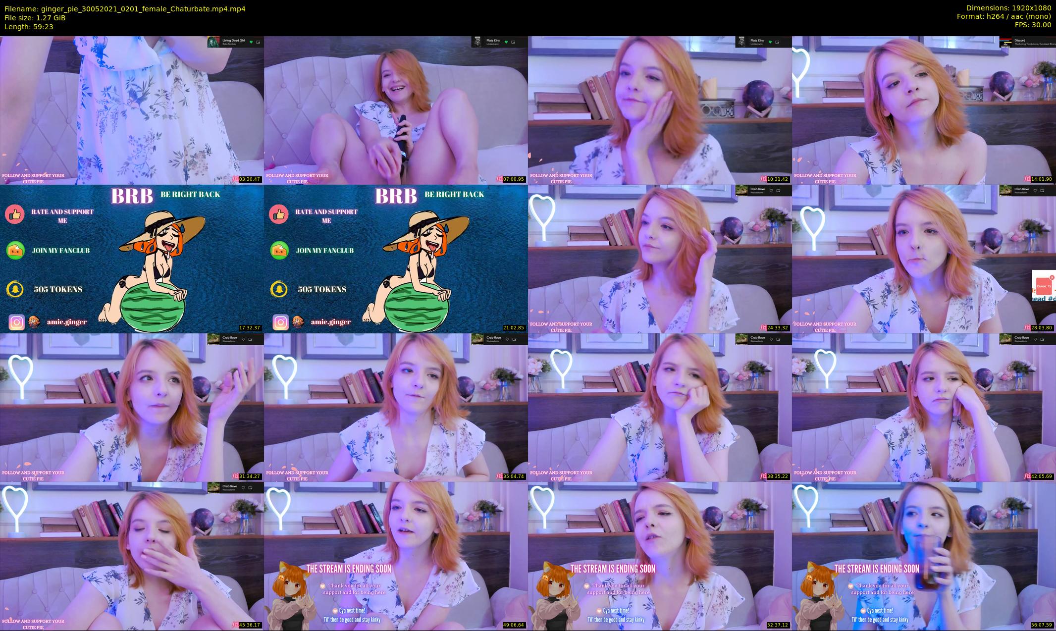 ginger_pie — 60 minute Chaturbate female cam show recording, 1080p, May 30, 2021