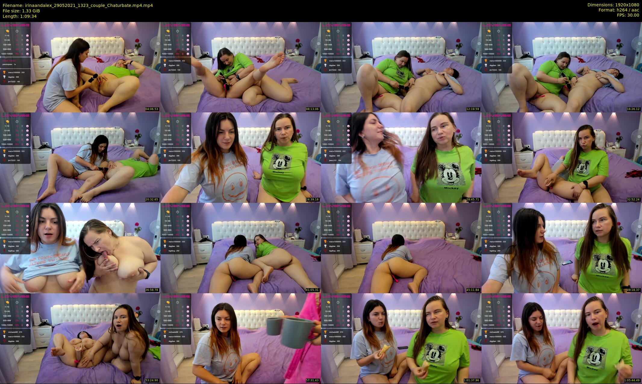 irinaandalex — 70 minute Chaturbate couple cam show recording, 1080p, May 29, 2021