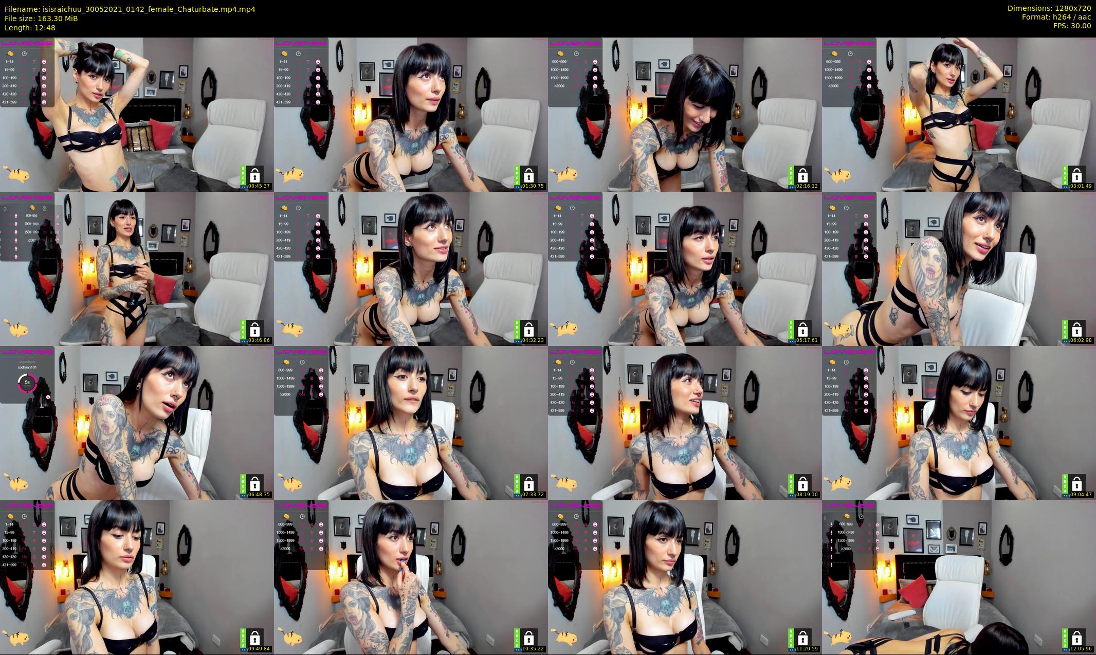 isisraichuu — 13 minute Chaturbate female cam show recording, 720p, May 30, 2021