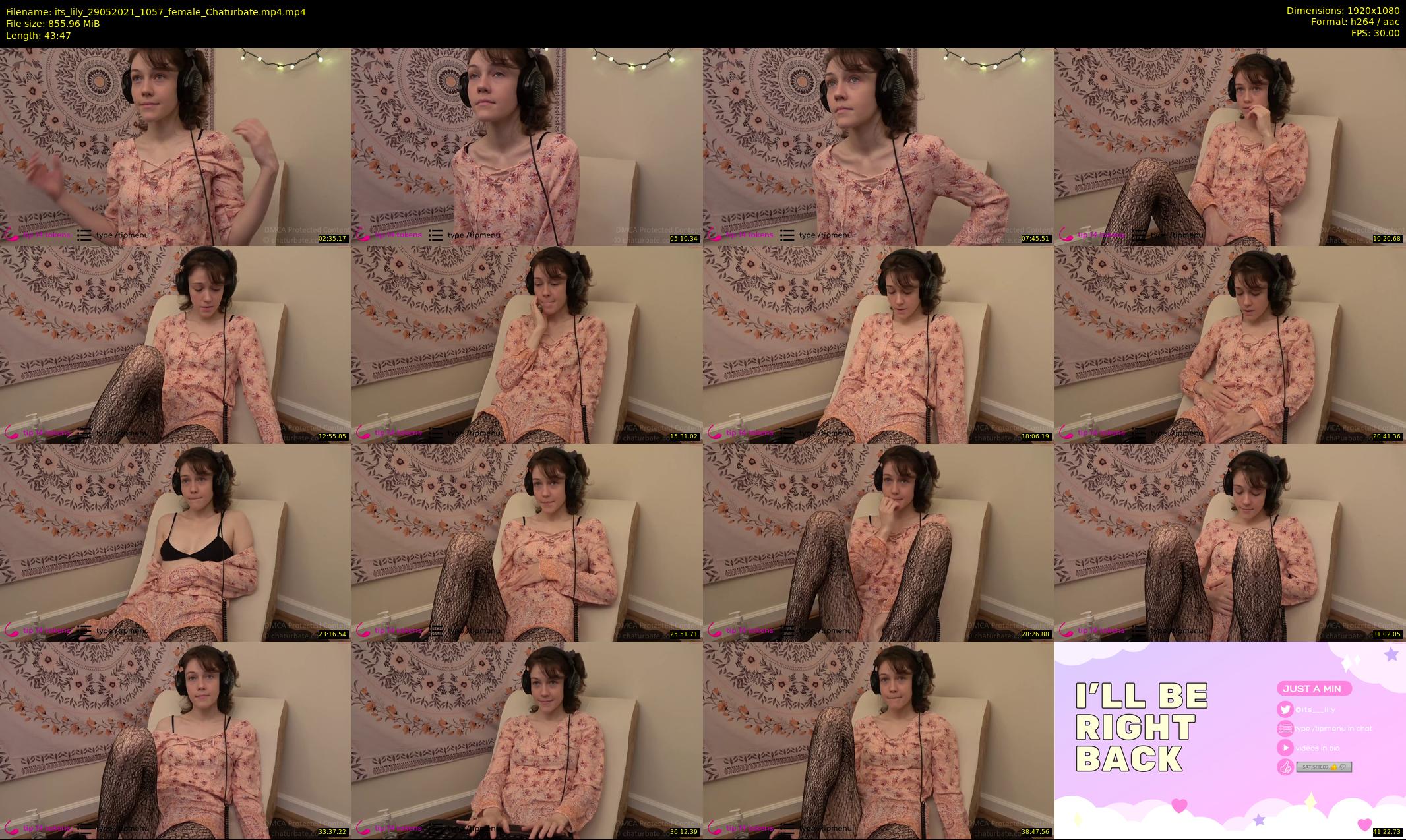 its_lily — 44 minute Chaturbate female cam show recording, 1080p, May 29, 2021