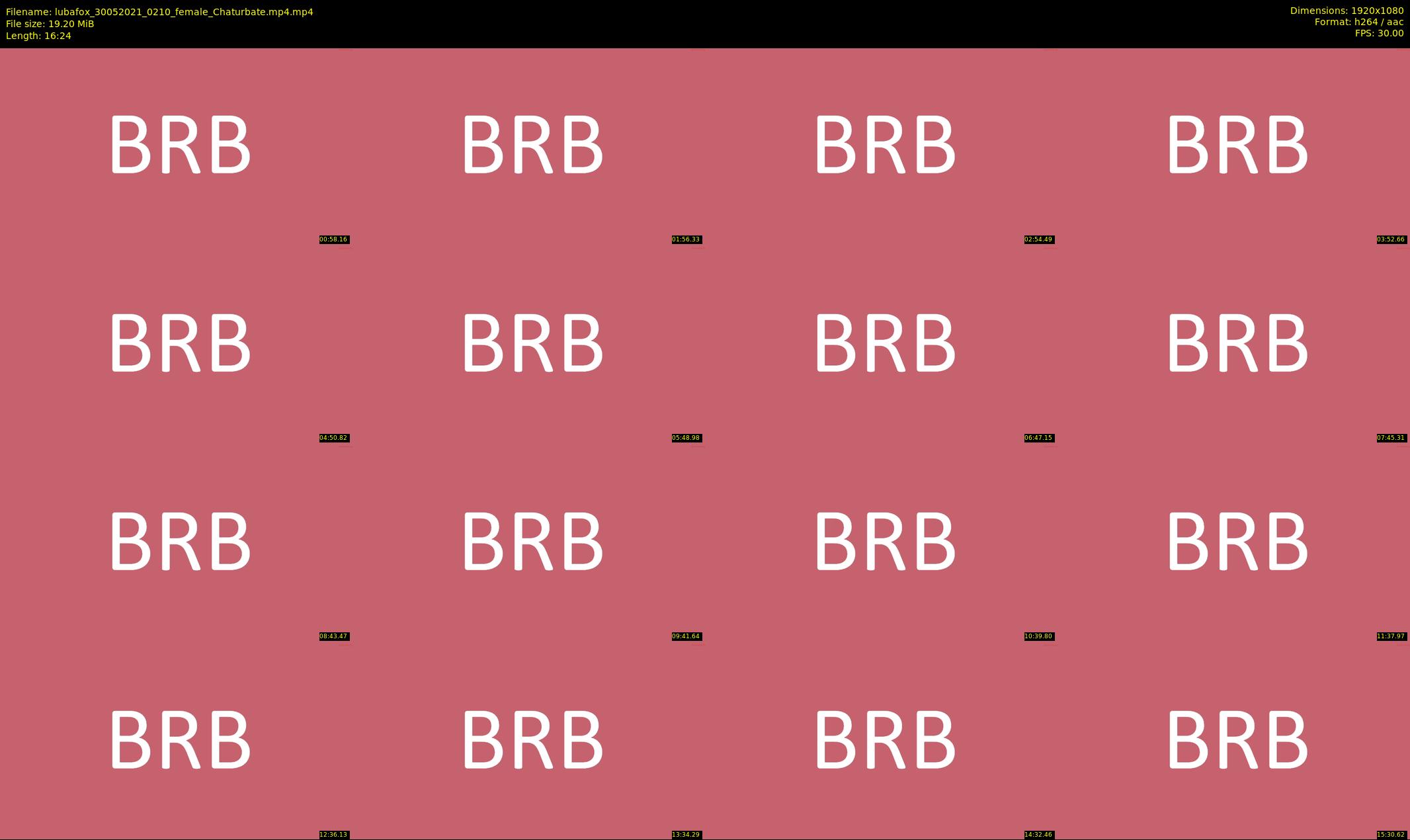 lubafox — 17 minute Chaturbate female cam show recording, 1080p, May 30, 2021