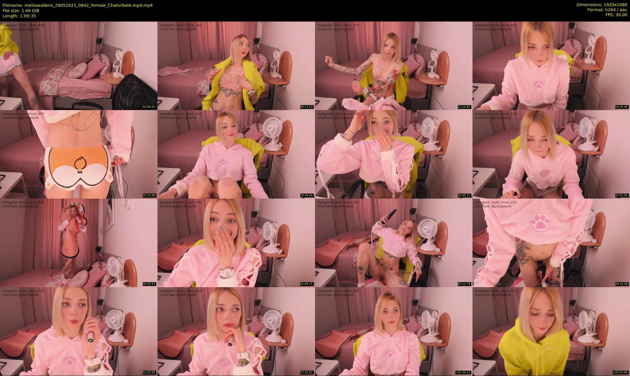 melissaallens — 70 minute Chaturbate female cam show recording, 1080p, May 29, 2021