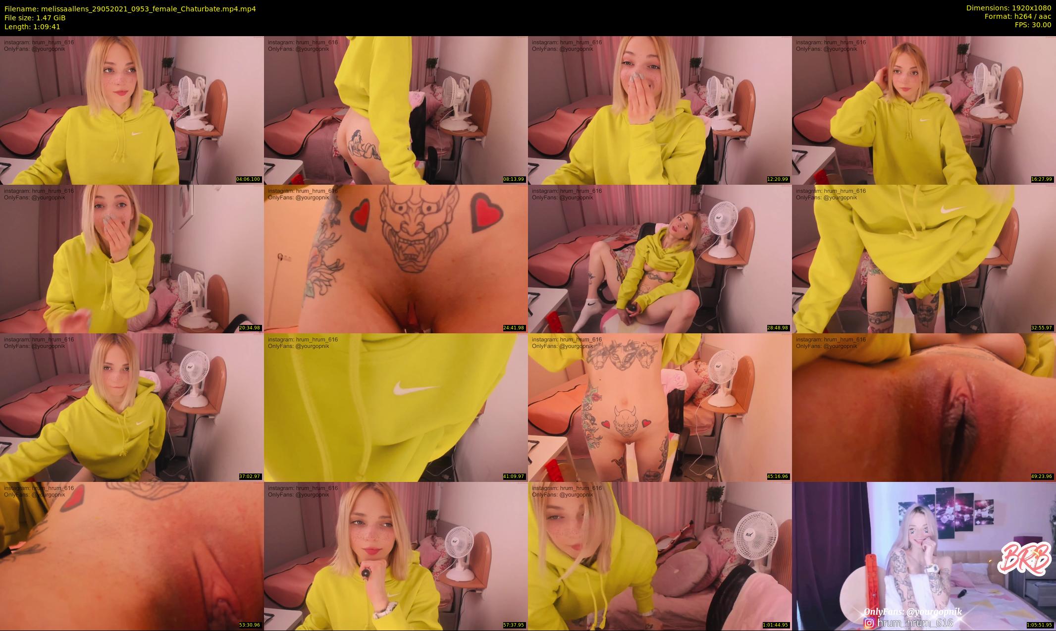 melissaallens — 70 minute Chaturbate female cam show recording, 1080p, May 29, 2021