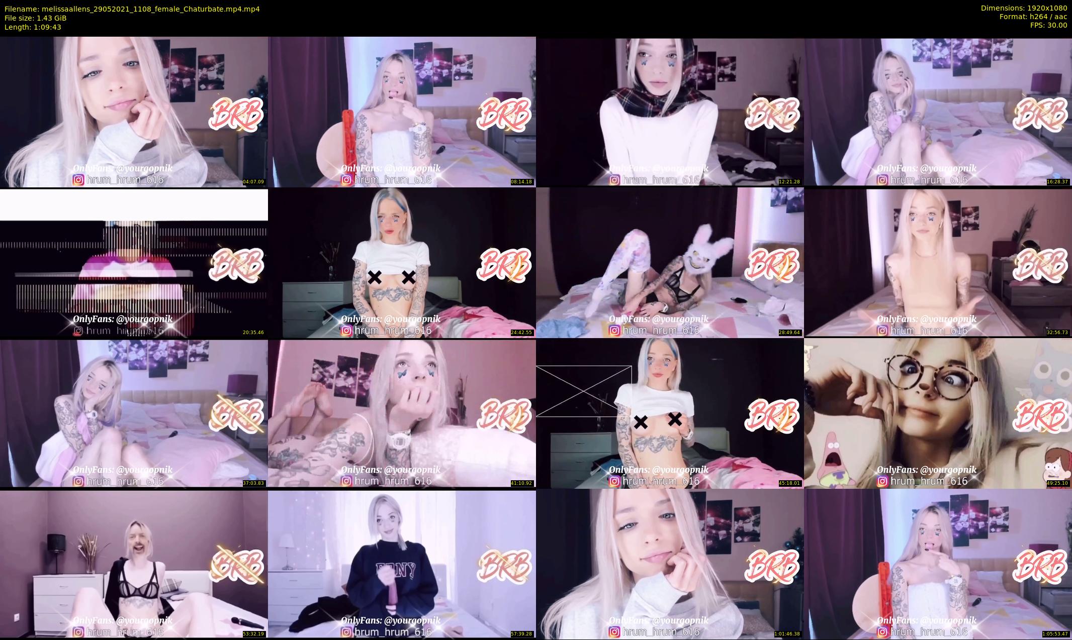 melissaallens — 70 minute Chaturbate female cam show recording, 1080p, May 29, 2021