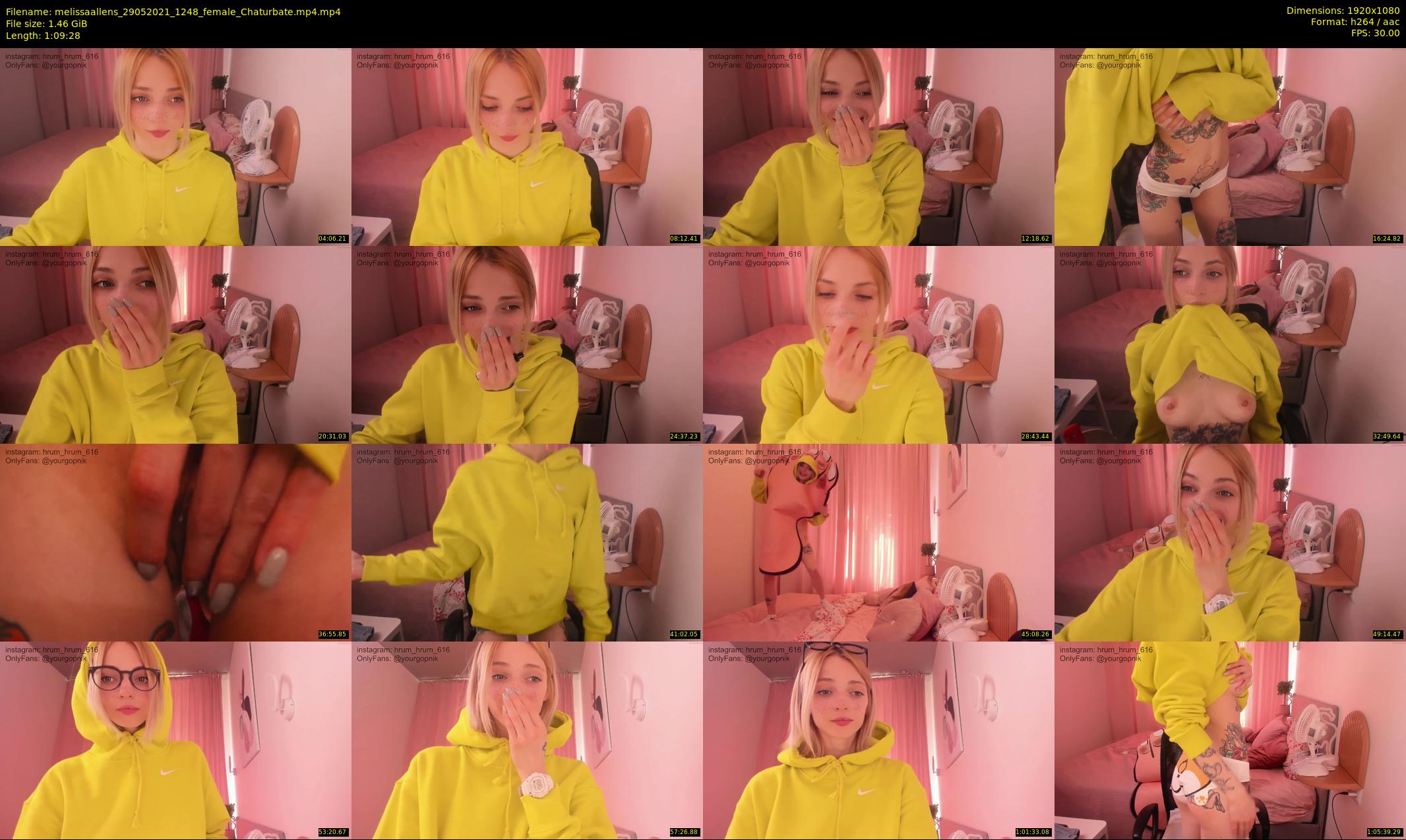 melissaallens — 70 minute Chaturbate female cam show recording, 1080p, May 29, 2021