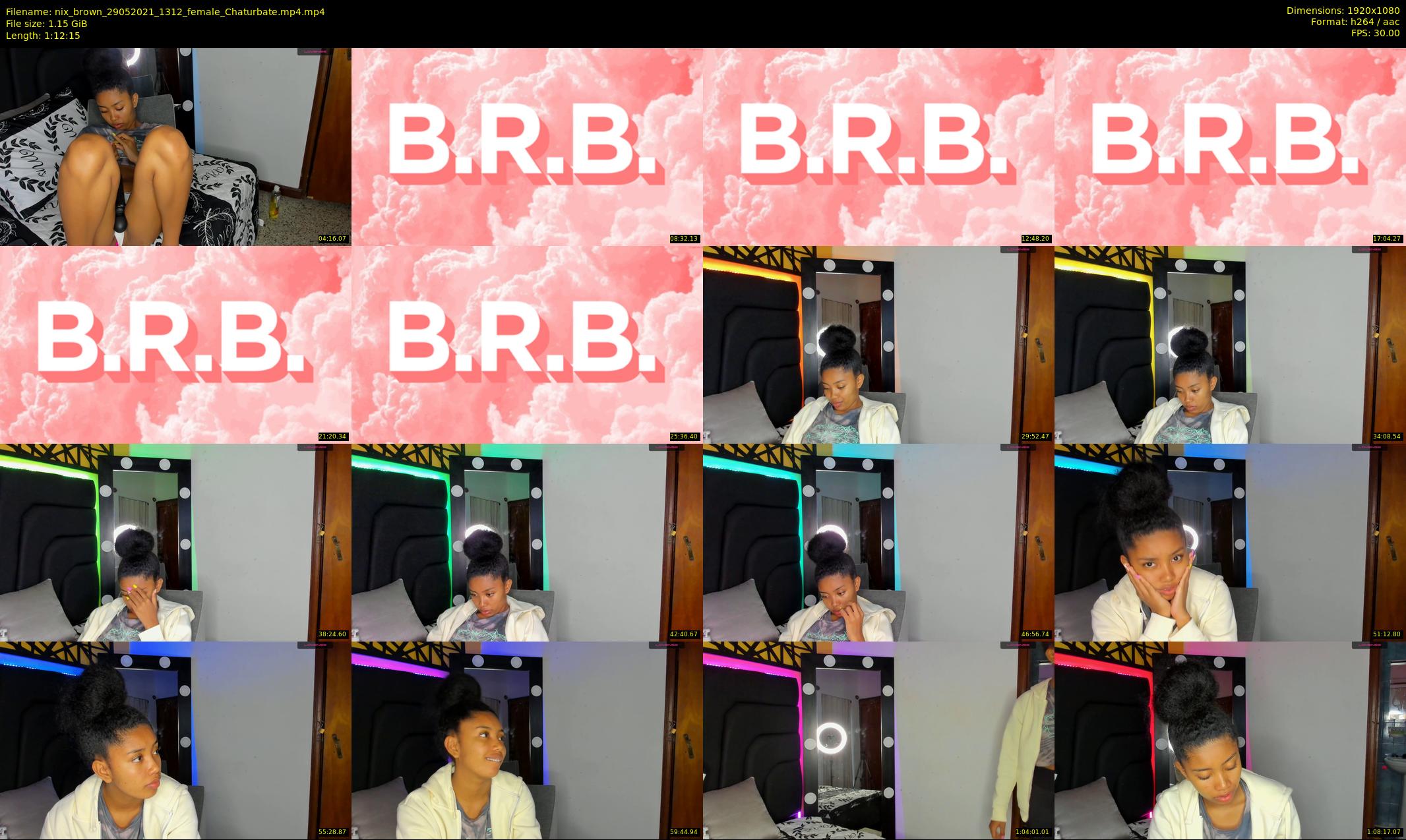 nix_brown — 73 minute Chaturbate female cam show recording, 1080p, May 29, 2021
